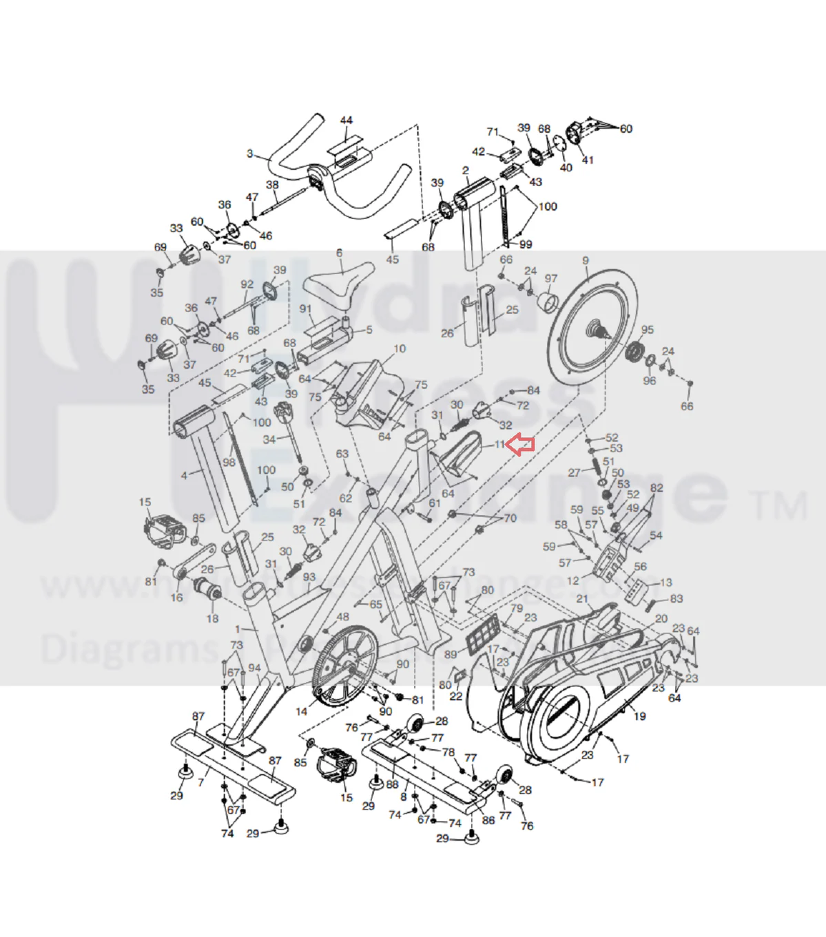 FreeMotion Stationary Bike Pivot Cover 311496 - Image 3