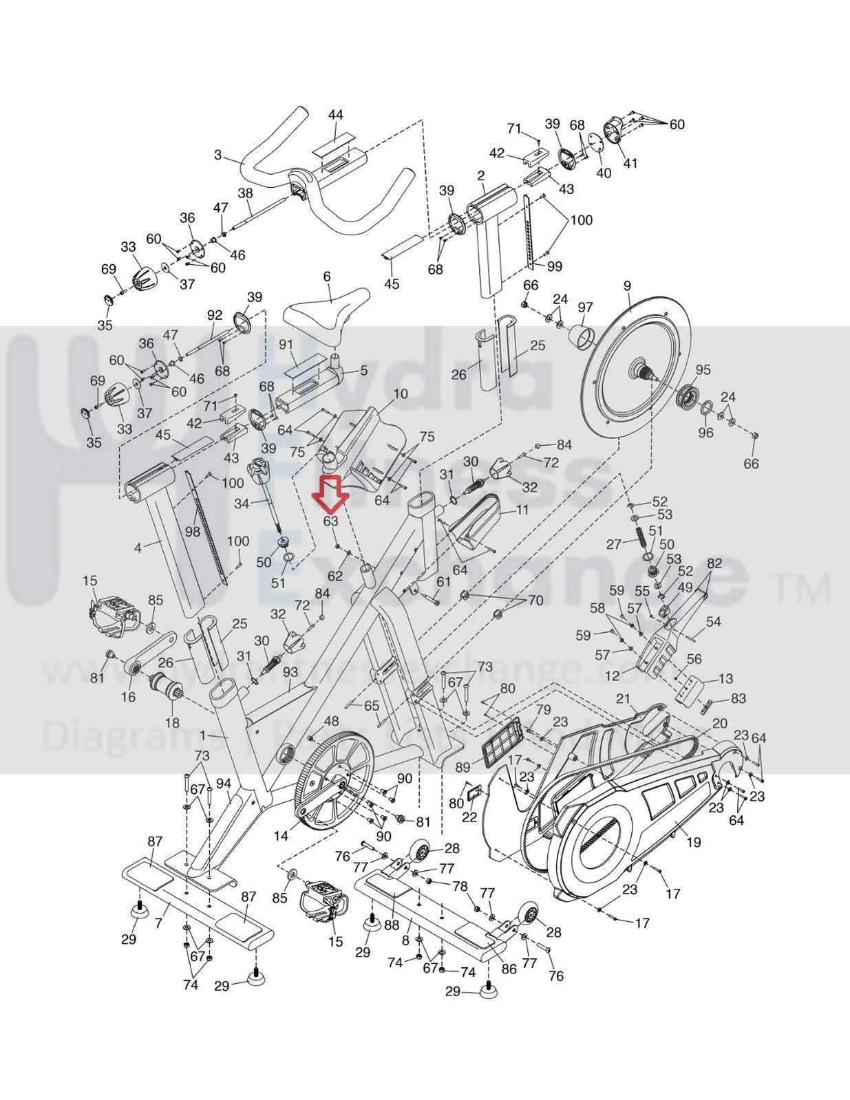 Freemotion Stationary Bike Stainless Locknut M6-1.0 308331 - Image 2