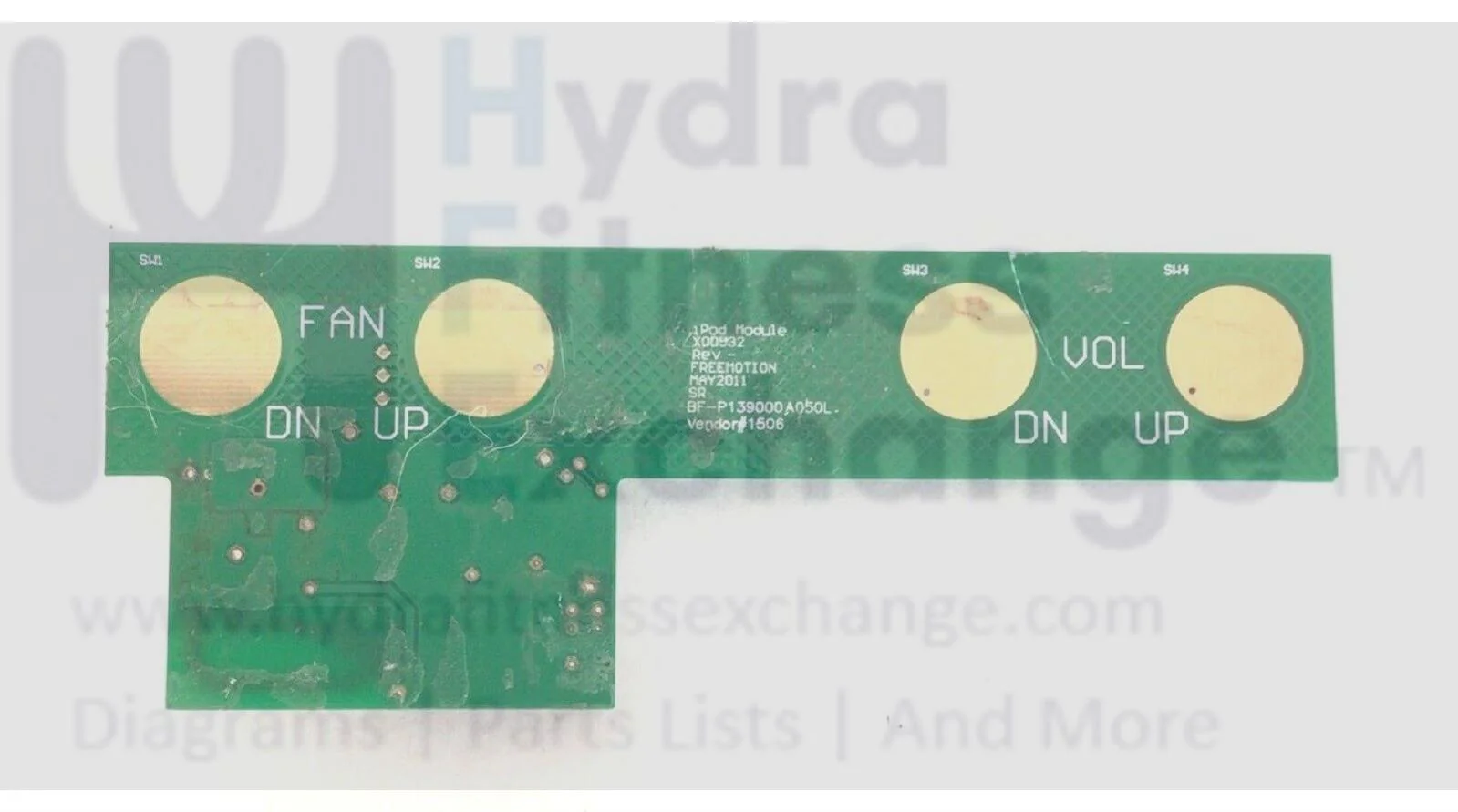FreeMotion Treadmill Push Button Circuit Board Volume Fancontrol BF-P139000A050L