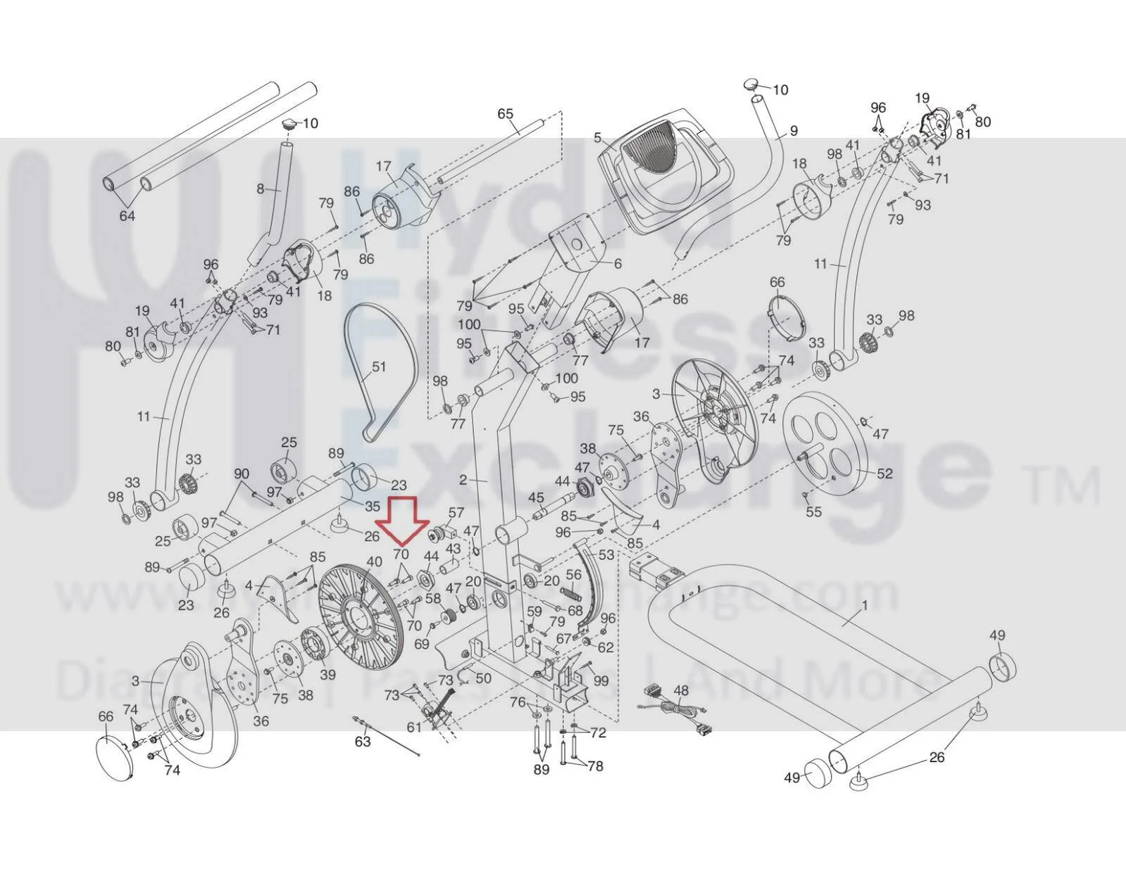 Freespirit NordicTrack ProForm Reebok Elliptical Hex Head Bolt M8x35mm 248333 - Image 2