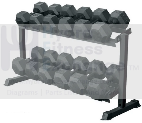 Freeweights 2-Tier Pro-Hex Rack Holds 10 Pairs - Dumbbells Sold Separately York