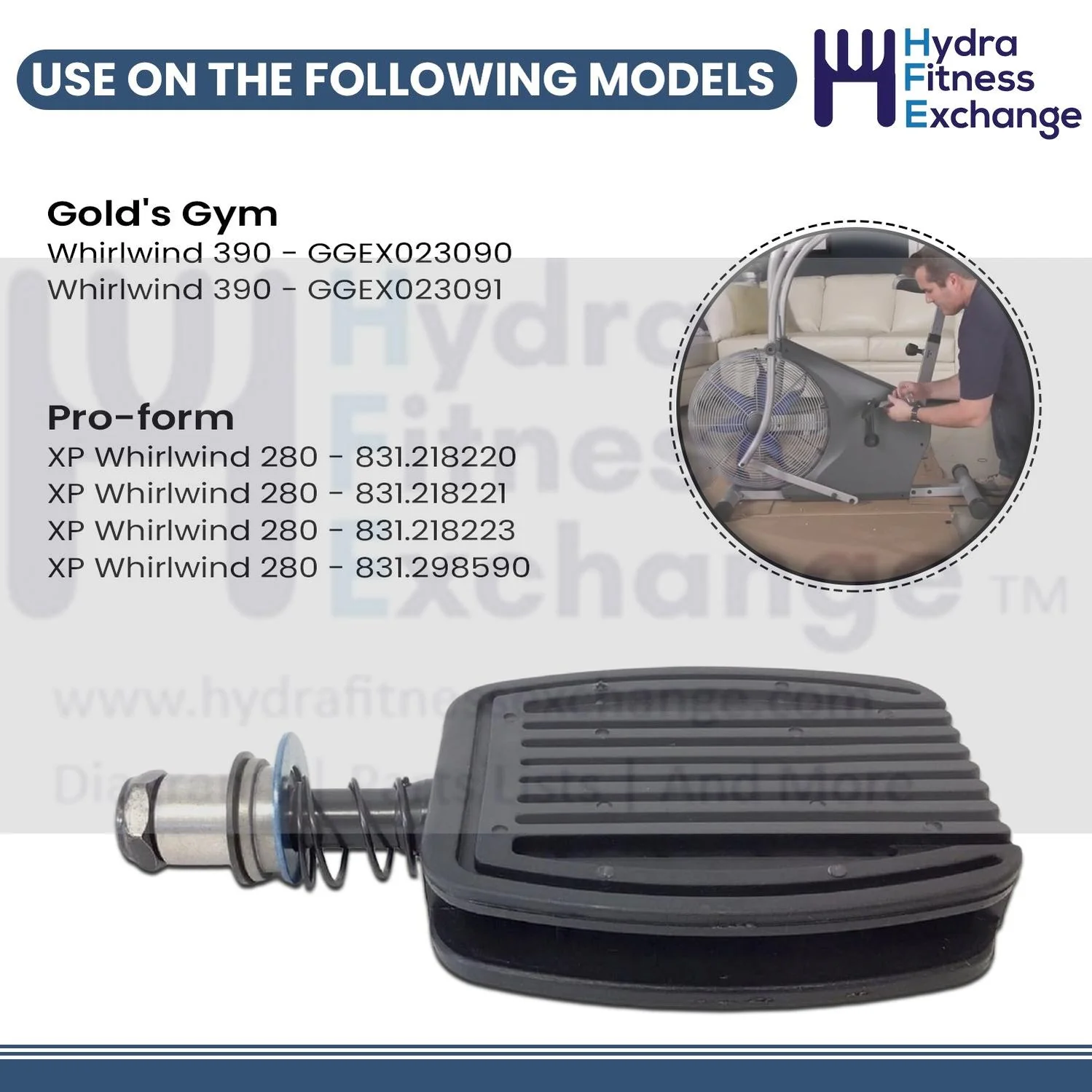 Gold's Gym Proform 390 280 Stationary Bike Left or Right Pedal Assembly 266524 - Image 3