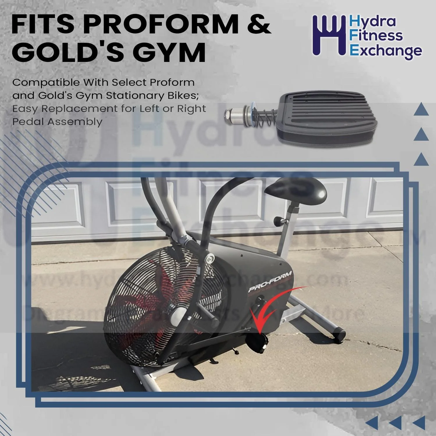 Gold's Gym Proform 390 280 Stationary Bike Left or Right Pedal Assembly 266524 - Image 7