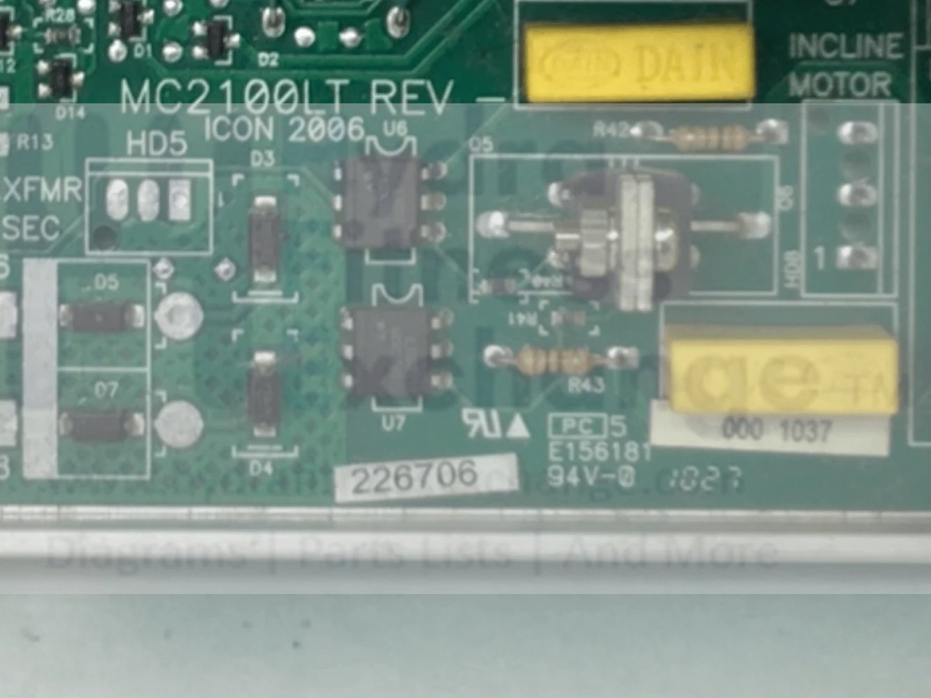 Gold's Gym Proform Weslo Treadmill Lower Motor Control Board Controller 281923 - Image 2