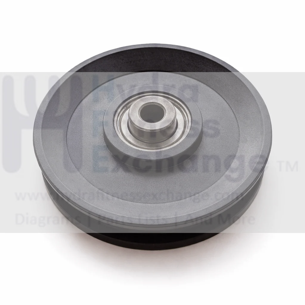 Gym Cable Pulley Wheel Nylon 118mm OD - 10mm ID x 26mm width Miscellaneous - Image 2