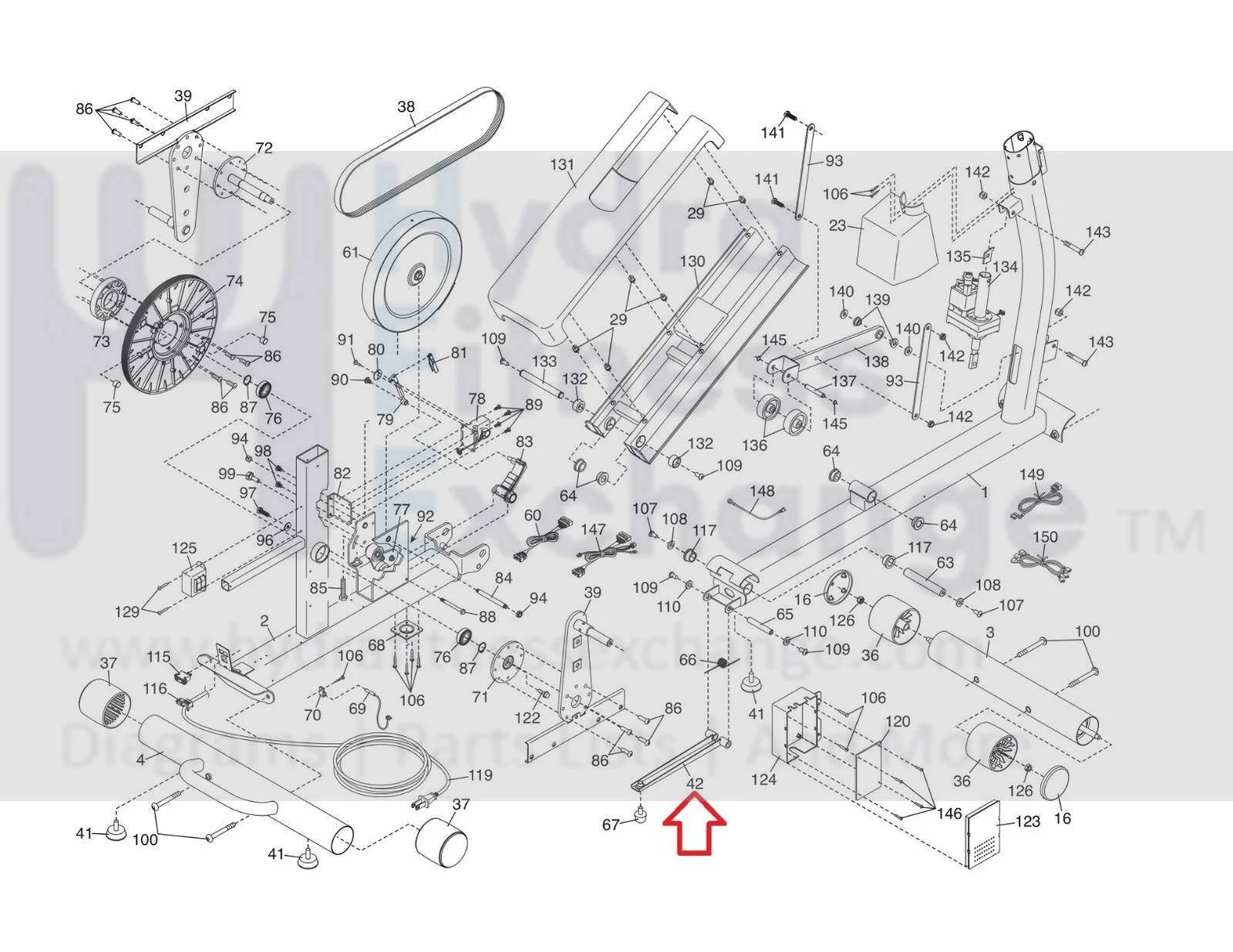 Health Rider EPIC H95E H92 E EL 1710 Elliptical Latch Bracket 287114 - Image 2