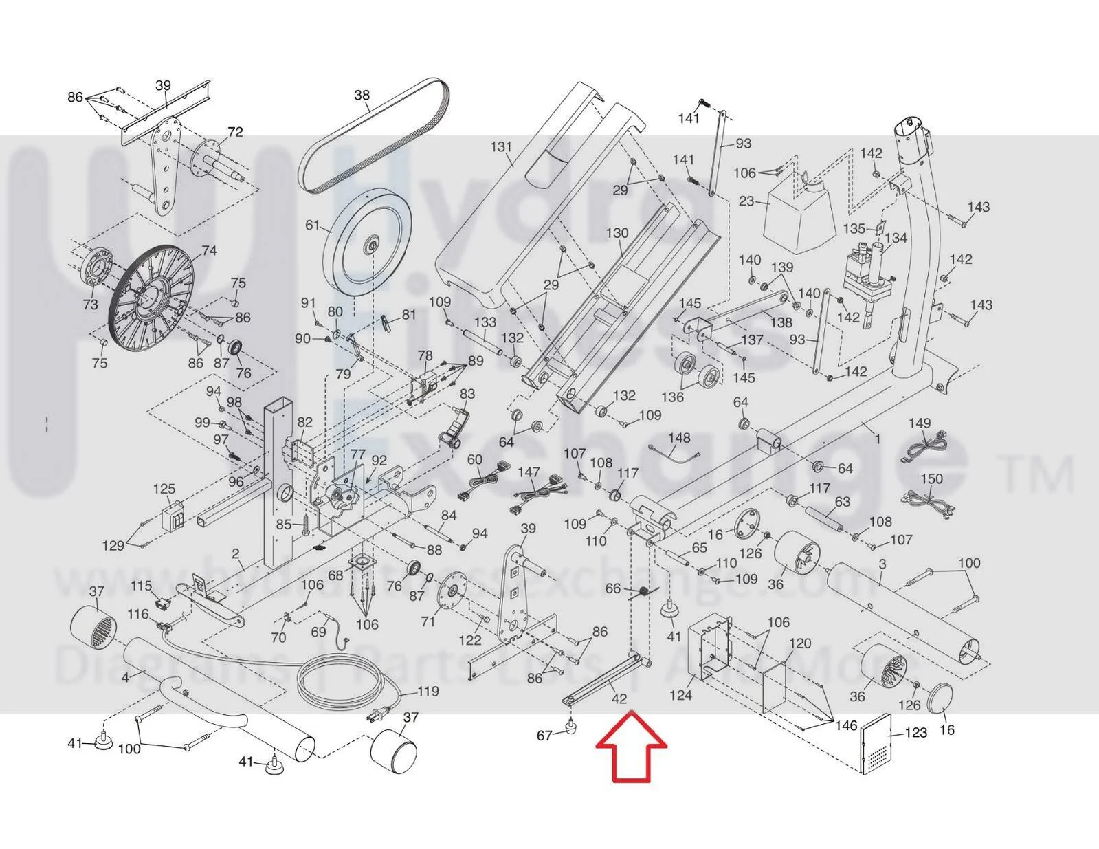 Health Rider H95e Rear Drive Elliptical Latch 291731 - Image 2