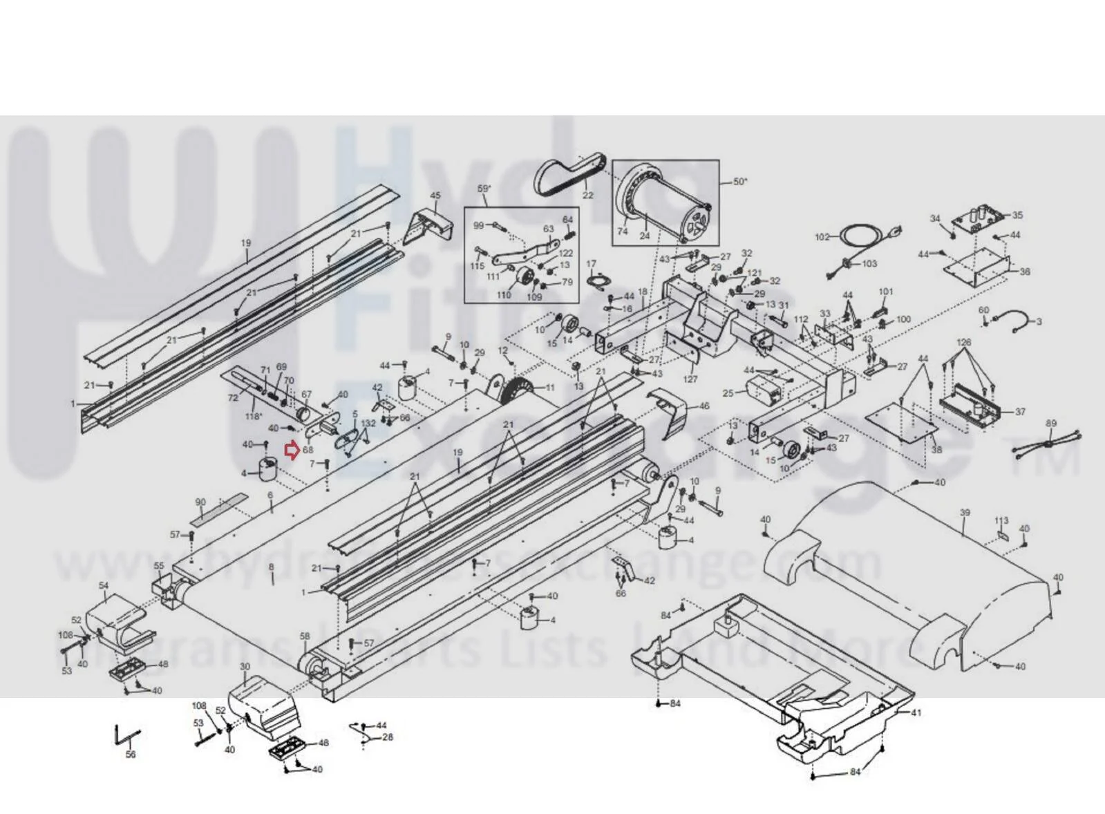 Health Rider Image Reebok R60 23.0Q V 1700 Treadmill Latch Housing Black 187852 - Image 3