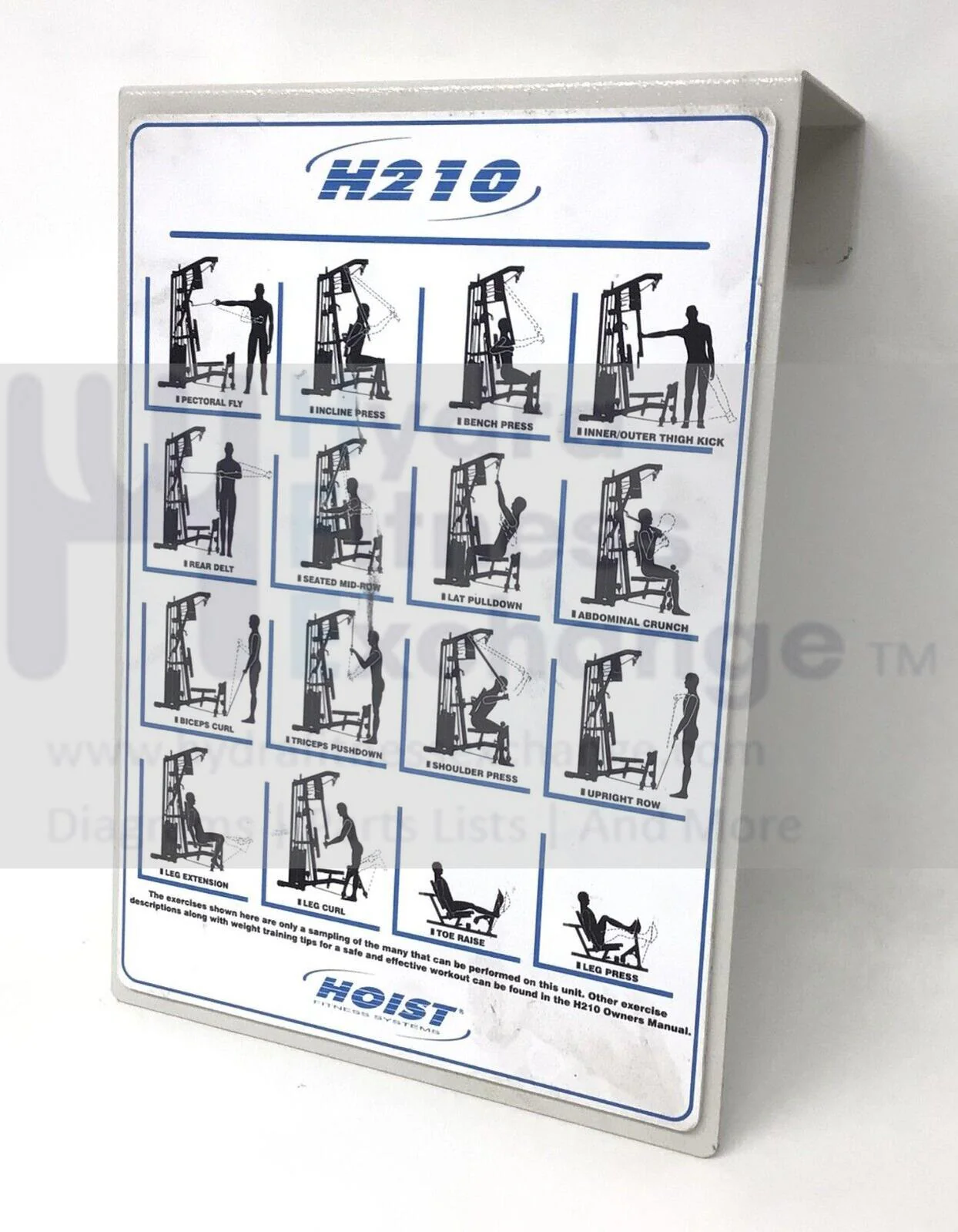 Hoist Fitness H210 Strength System H210 Frame Mount Exercise Chart