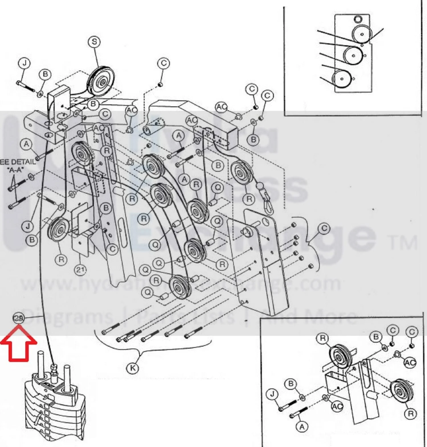 Hoist Fitness Strength System Floating Pulley Guide 26-STD-SX122T - Image 2