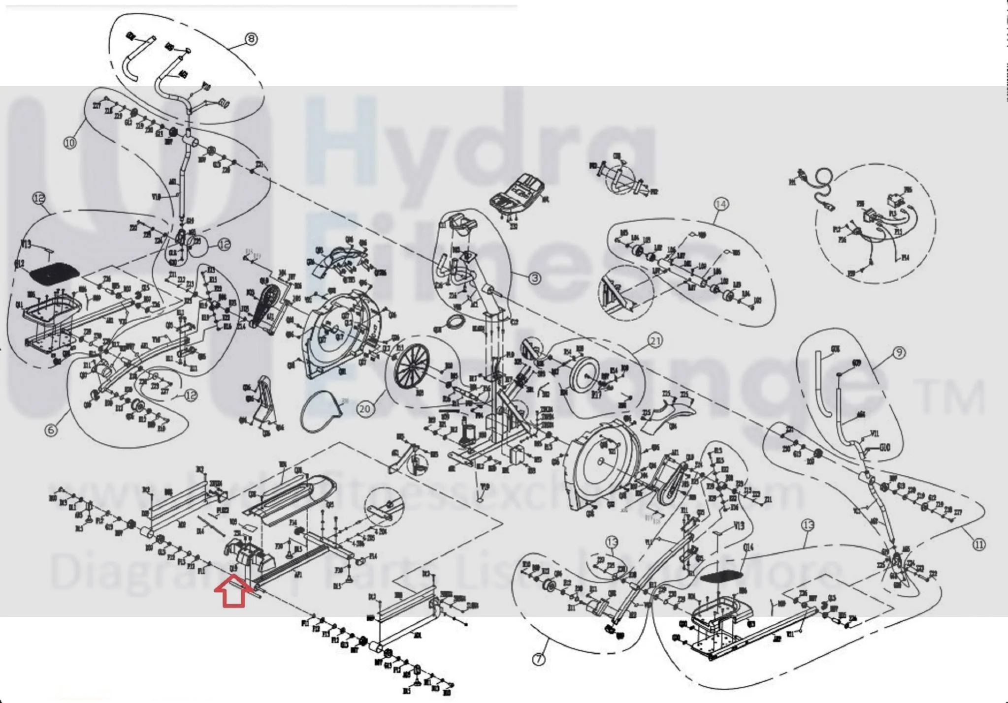 Horizon 4.1AE CE9.2 EX-79 EX-79-02 LS10.0E LS13.0E Elliptical Rear Foot Stabilizer Cover 1000201477 - Image 2