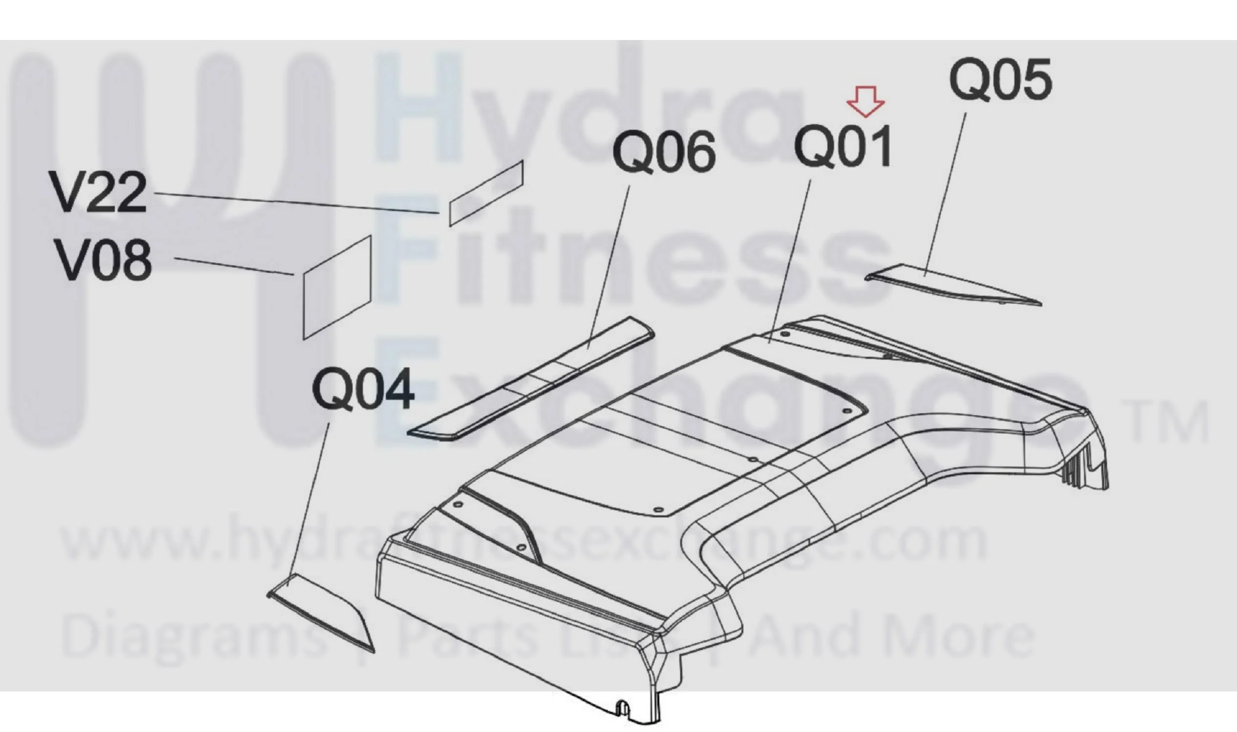 Horizon Fitness TM1000C TM499G PTM1000C PTM499G Treadmill Motor Hood Shroud Cover 1000388512 - Image 2