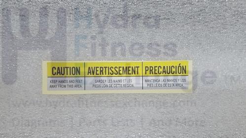 Horizon Advanced Fitness Group 3.3AT 2.5AT 2.7AT Elite T5 T202-03 Treadmill Behind Warning Sticker Cover 1000108149