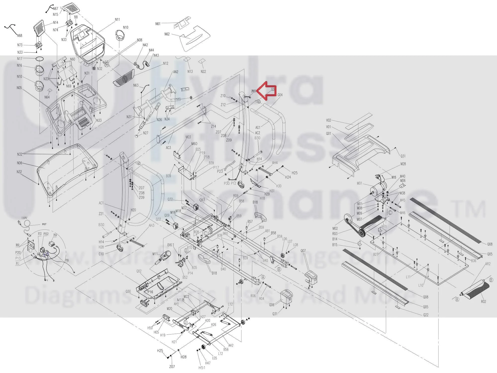 Horizon Advanced Fitness Group 4.0AT 5.0AT T1200 T900 GS1035T Treadmill Audio Board to Speaker Connector Wire 070671 - Image 3