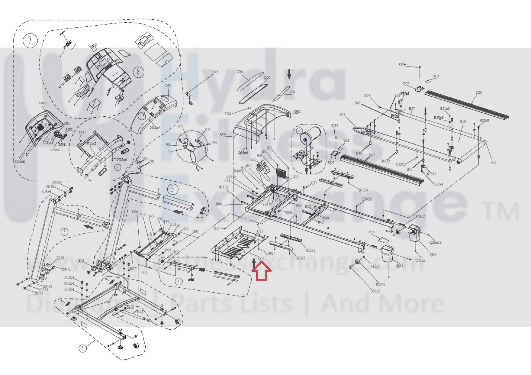 Horizon Advanced Fitness Group Livestrong CT7.1 T102 T202 T203 LS8.0T 2.7AT Treadmill Black Down Motor Cover 1000107490 - Image 3