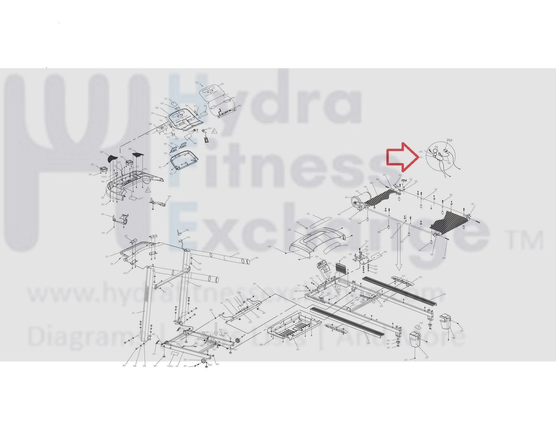 Horizon Fitness Treadmill Power Cord 16AWG 2M 1000094883 - Image 3
