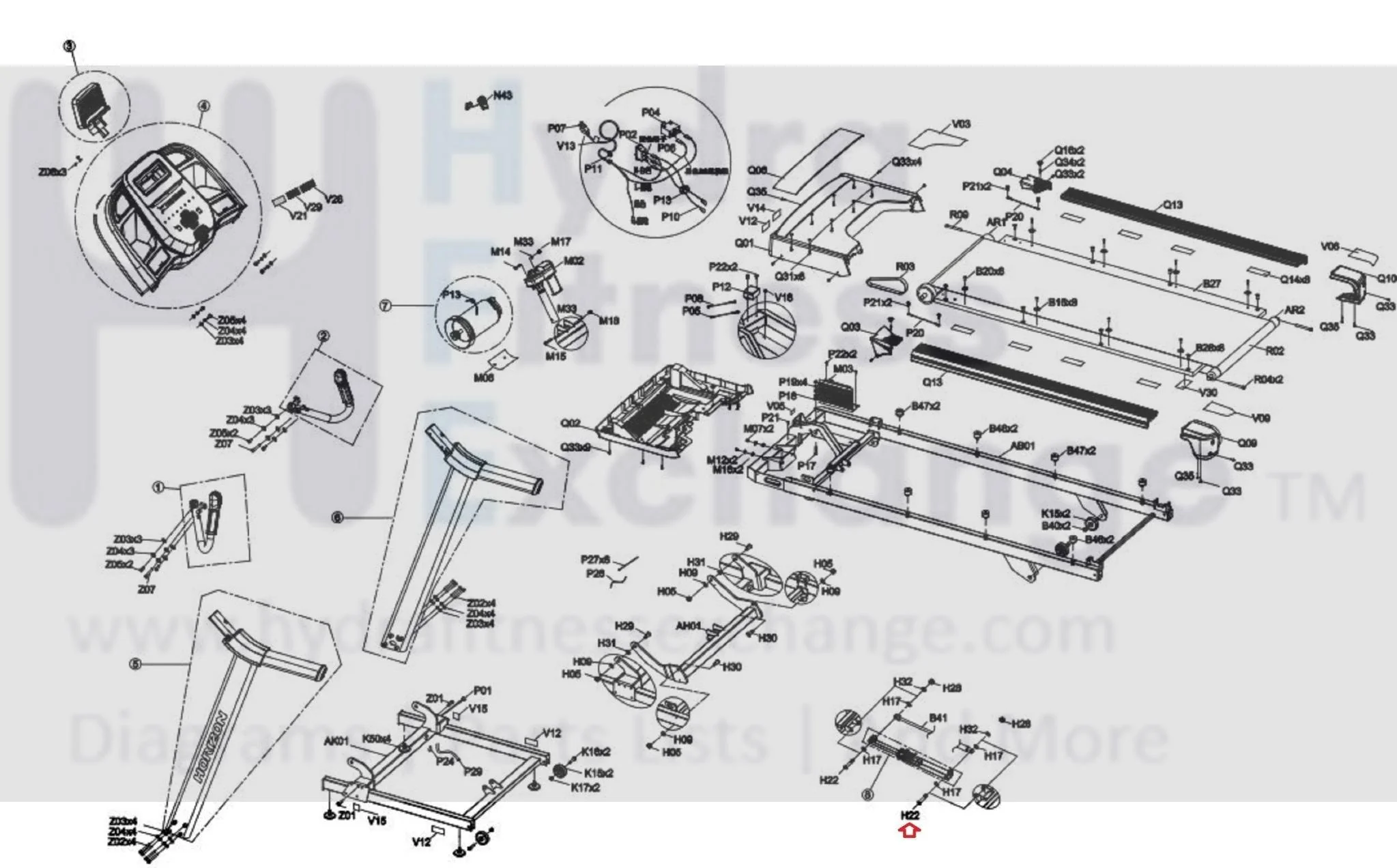 Horizon Fitness Treadmill Button Head Hex Socket Screw M10 - 1.5P x 80L/15L 1000230889 - Image 3