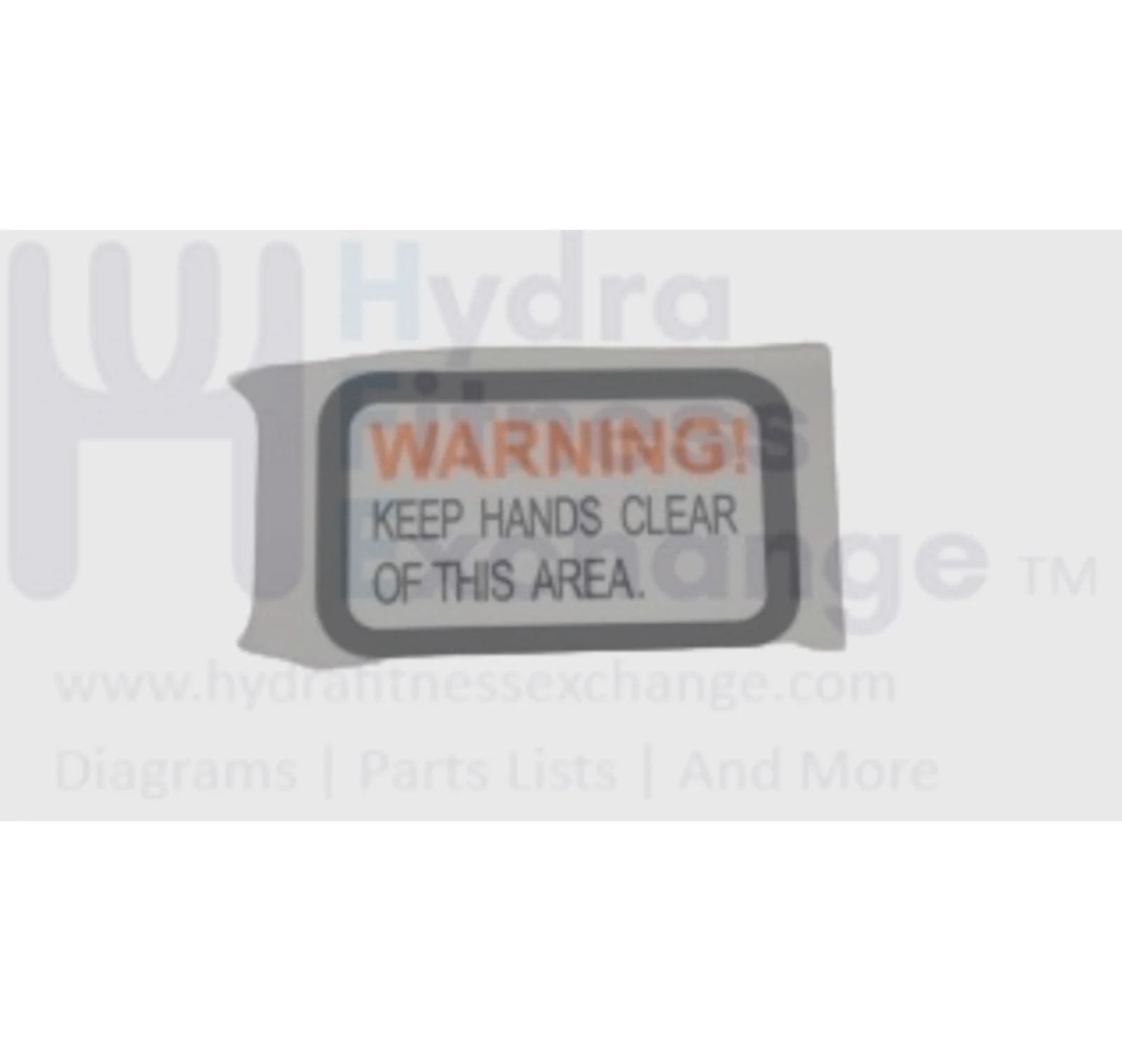 New Horizon Advanced Fitness Group Treadmill Digital Warning Disc Decal 006070-AX
