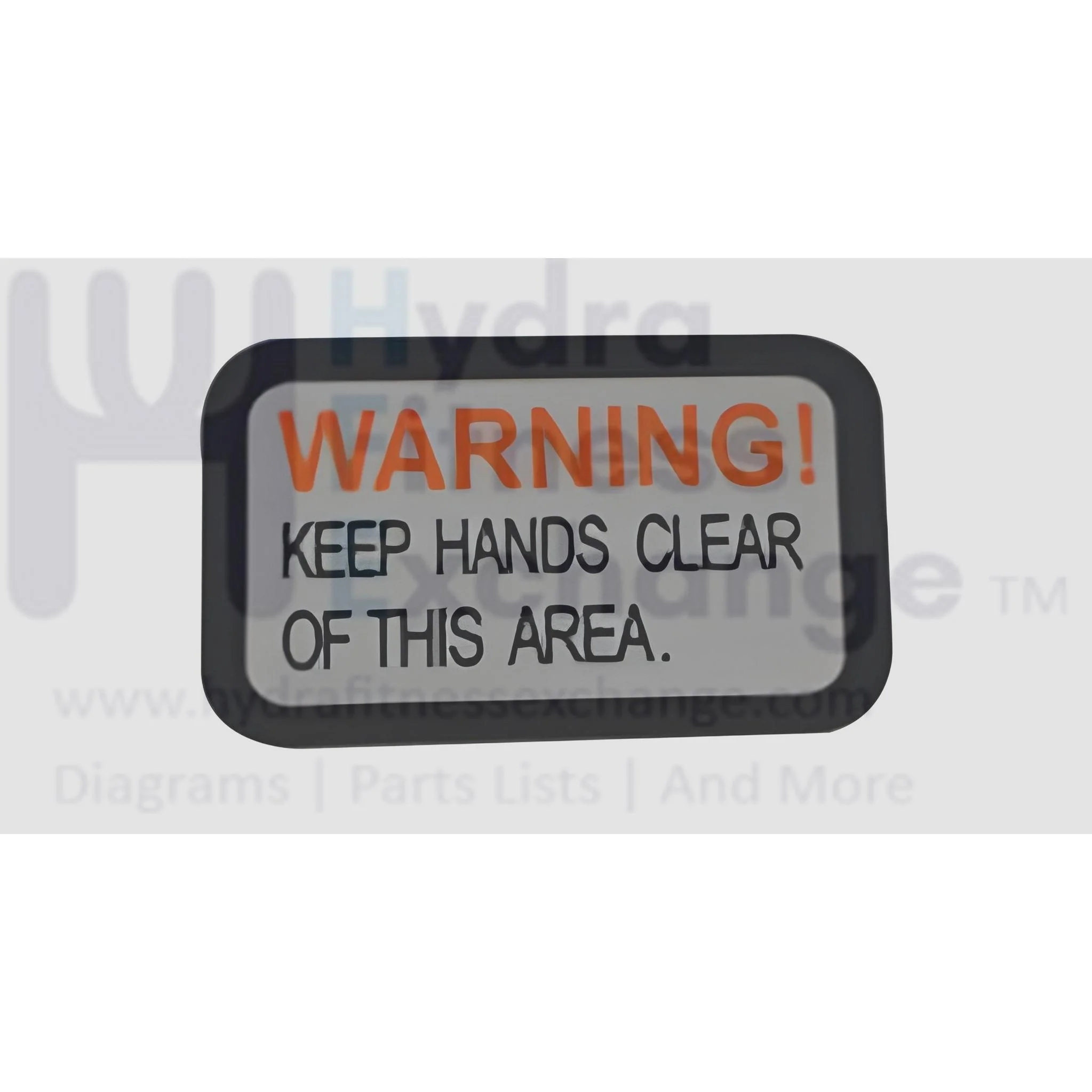 Horizon Fitness Treadmill Digital Disk Warning Decal 006070-AX