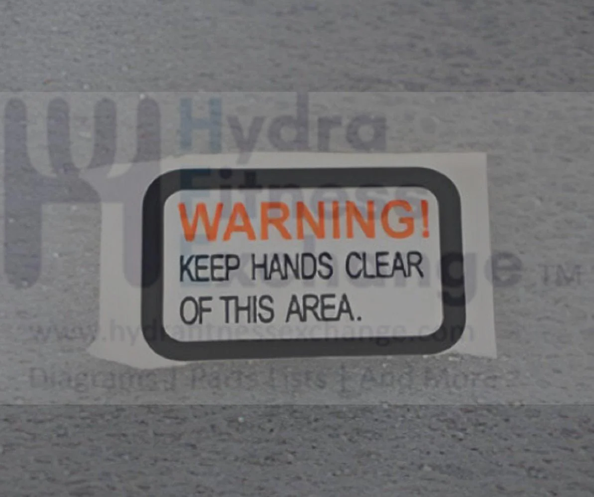 Horizon Fitness Treadmill Digital Disk Warning Decal 006070-AX - Image 2