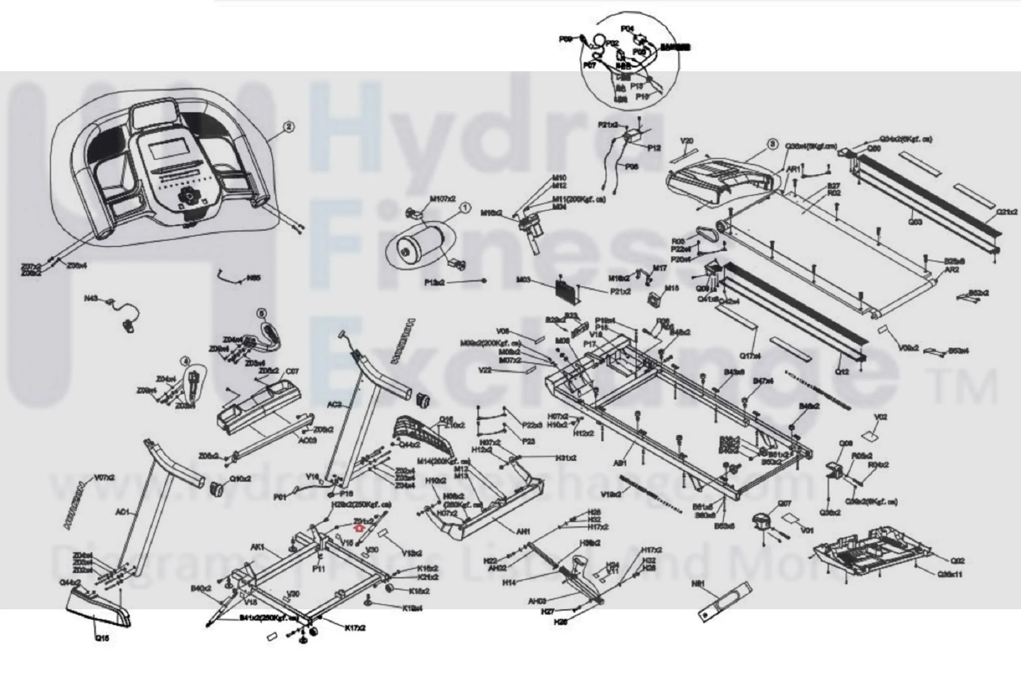 Horizon AFG Fitness Livestrong Treadmill Special Screw M8X1.25PX11L-D10X13.2L 1000351528 - Image 2