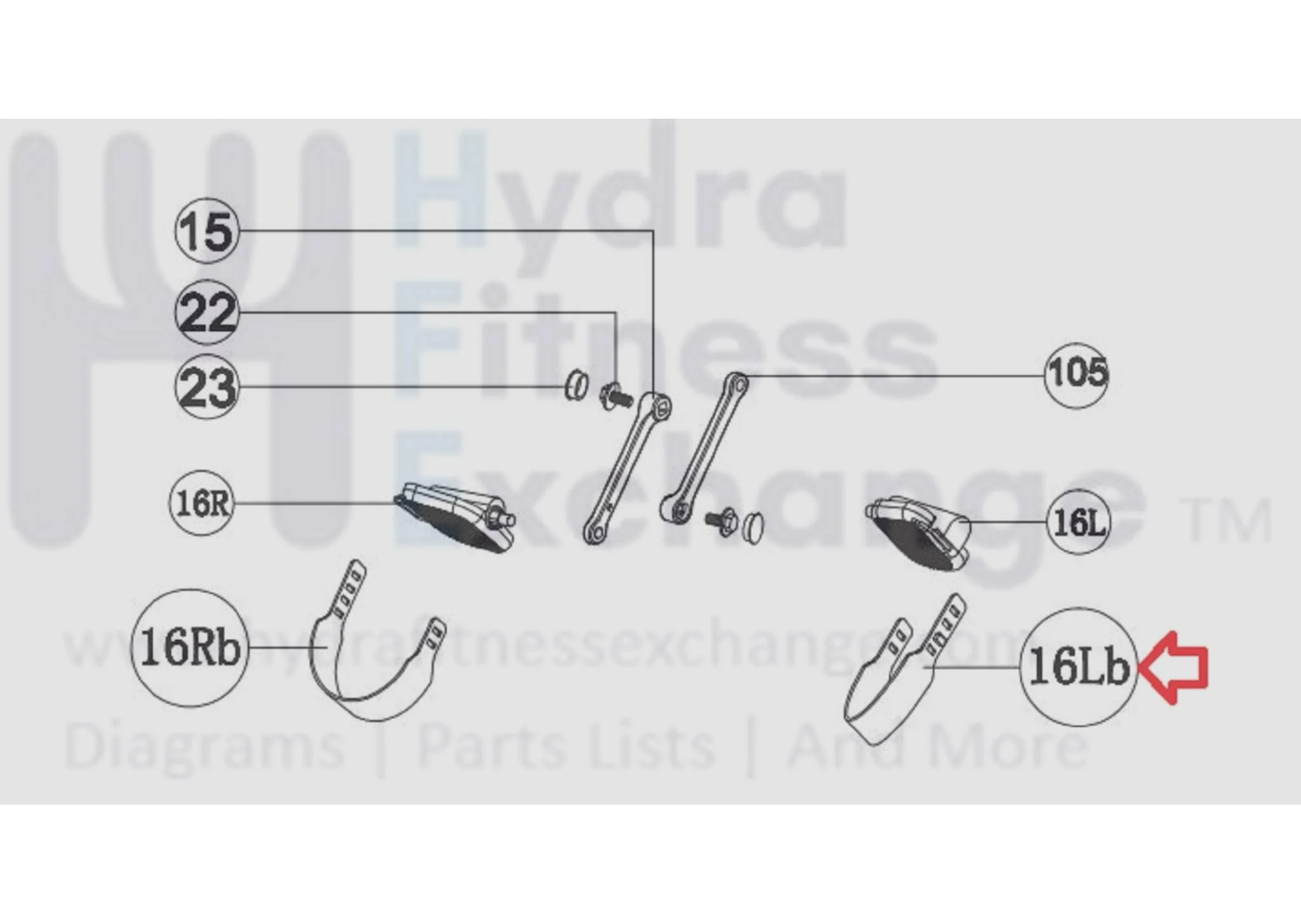 AFG Horizon 7.3AR 7.3 AU Elite R7 U7 Stationary Bike Left Pedal Strap 1000350780 Formerly 1000303640 JD- - Image 3