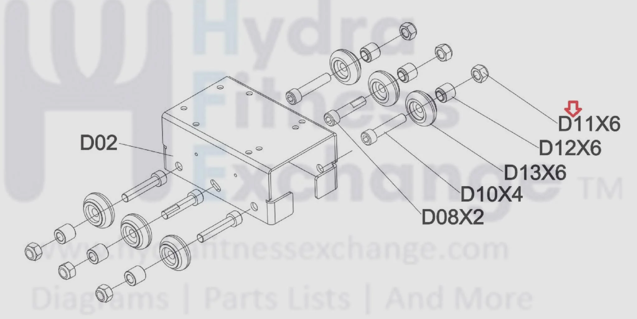 Horizon AFG Matrix Merit Fitness Gear Rower Nylon Nut M10x1.5P 004941-00 - Image 2