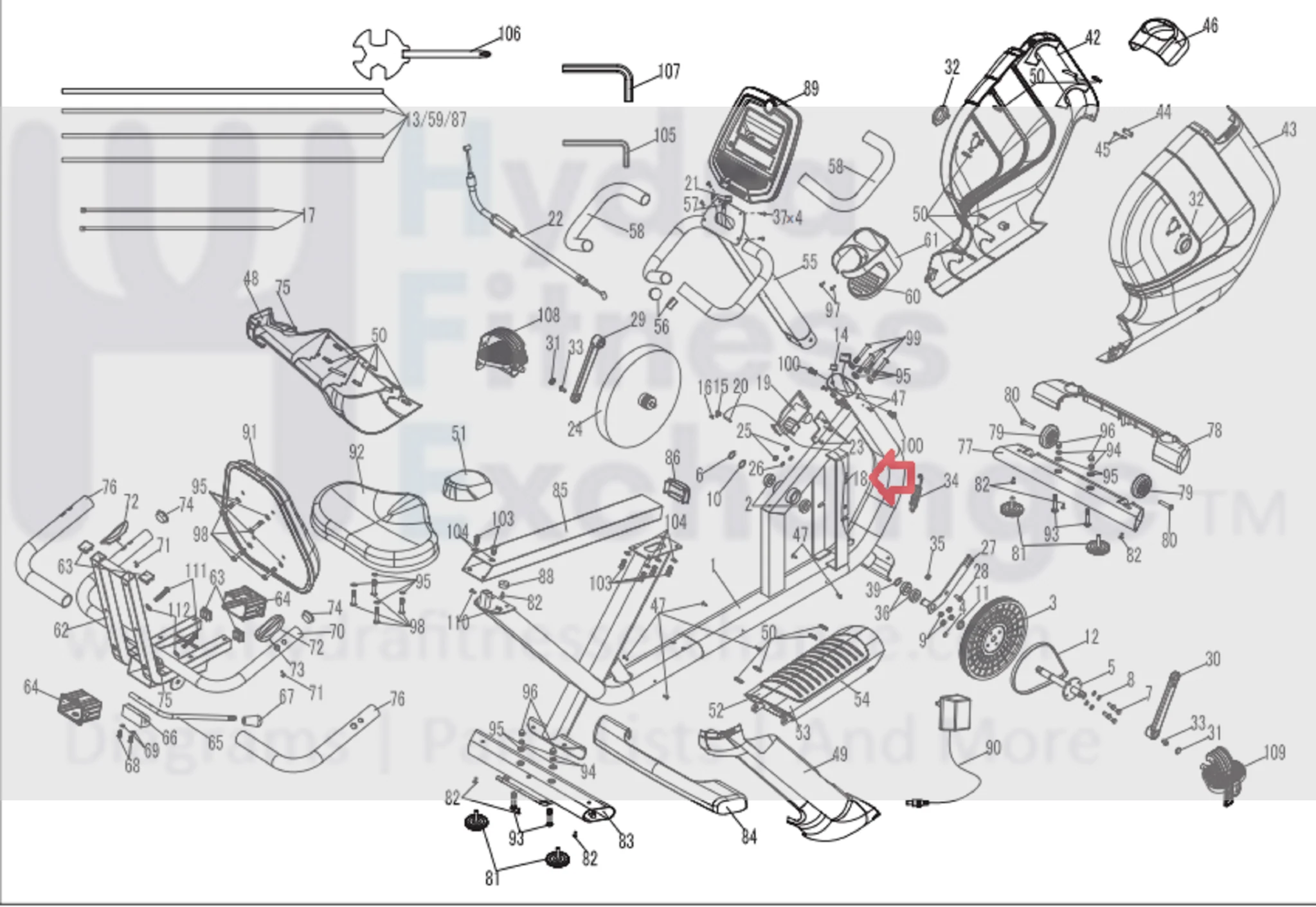Horizon Comfort R U CB037 RB013 Stationary Bike Power Input Jack Wire Harness 1000324710 - Image 3