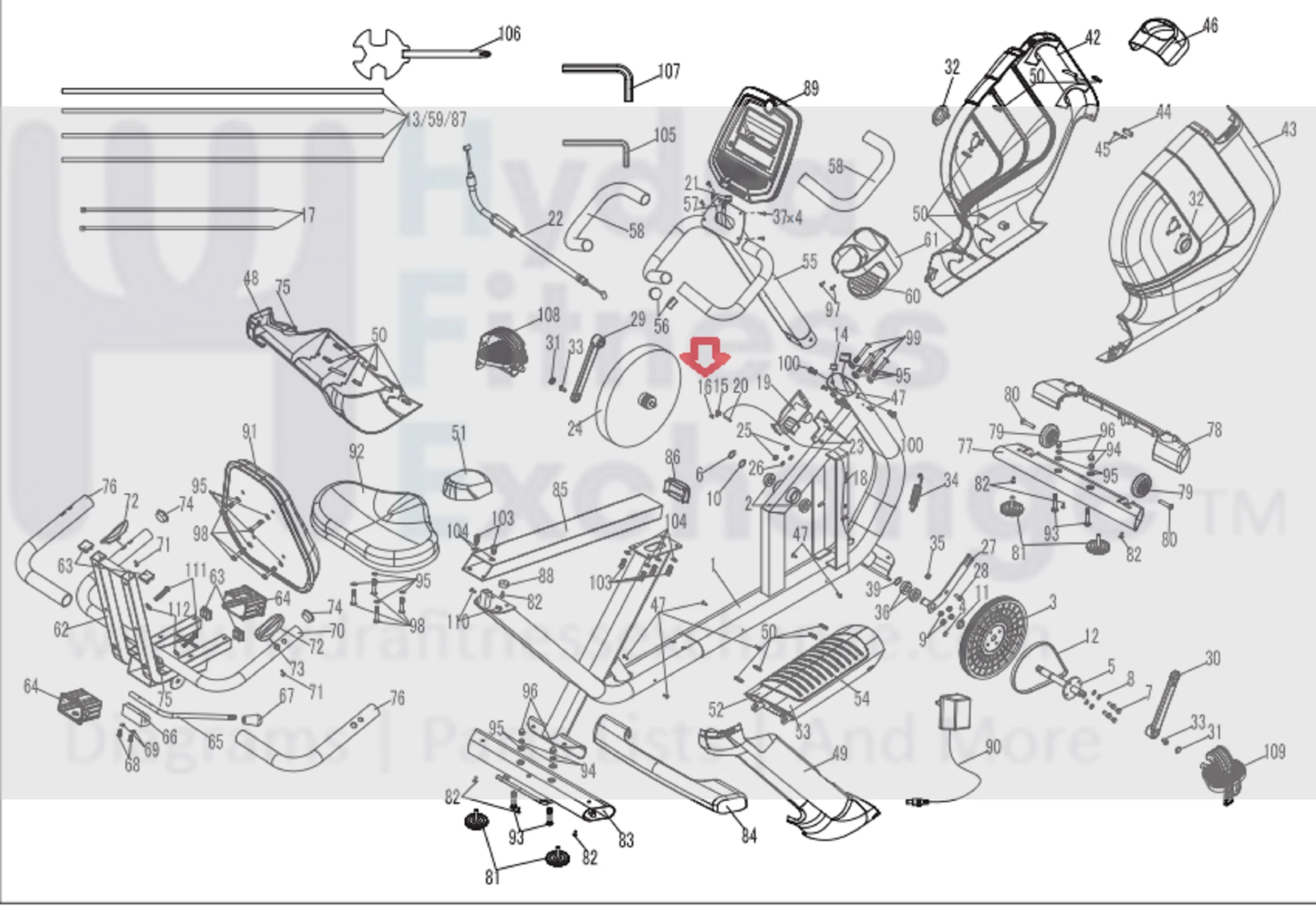Horizon Comfort R U Stationary Bike Round Head Philips Drilling Self Tapping Screw 1000324616 - Image 3