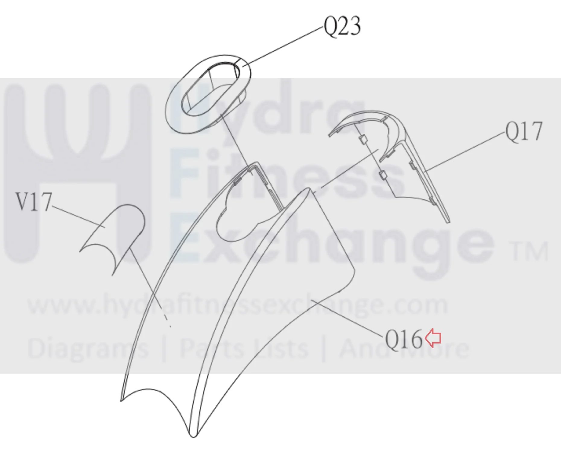 Horizon E1100GS EX-68 EX-69-02 EX-78 EX-79-02 GS1050E Elliptical Console Mast Cover 1000101714 - Image 2