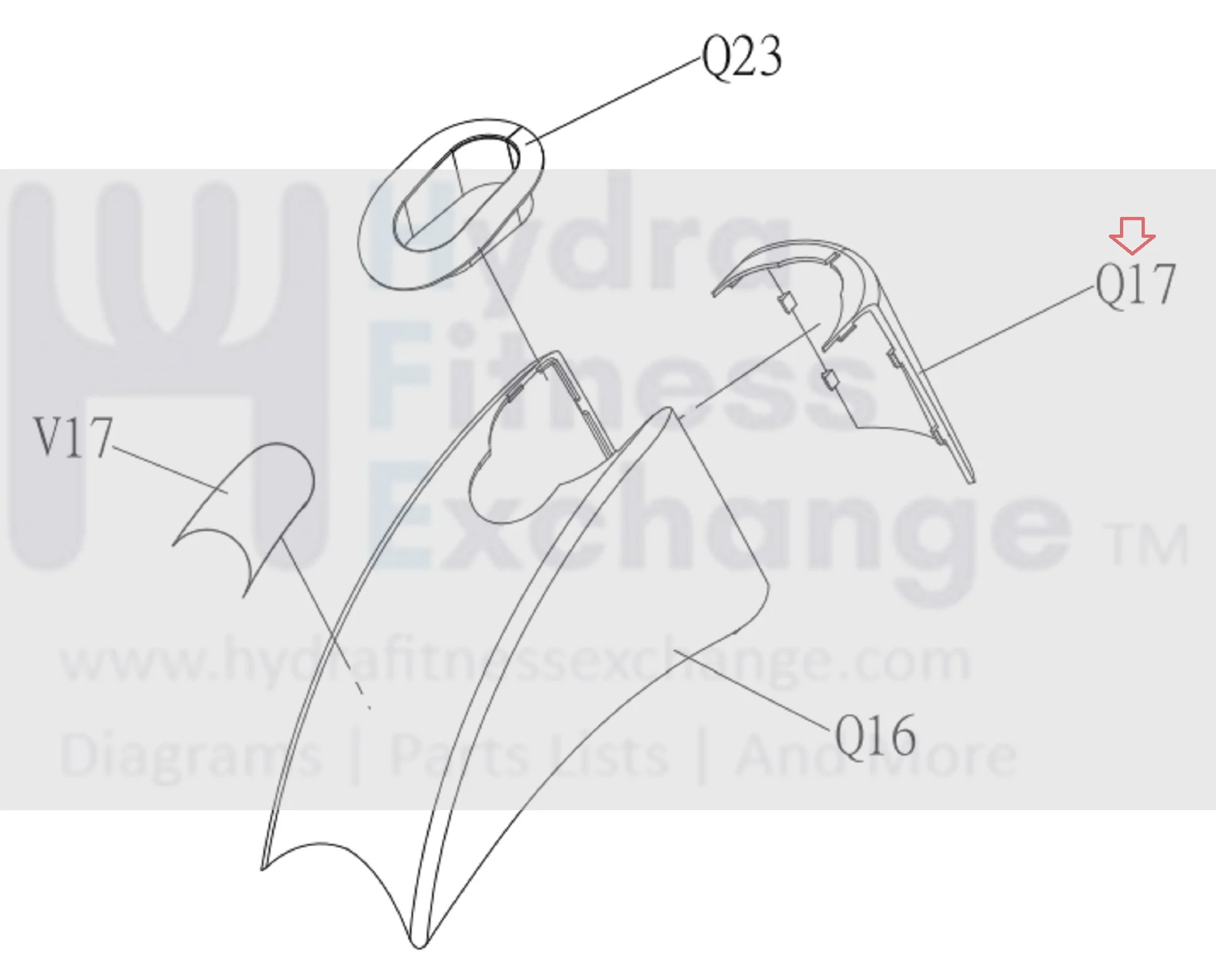 Horizon E1100GS EX-68 EX-69-02 EX-78 EX-79-02 GS1050E Elliptical Front Console Mast Cover 1000103004 - Image 2