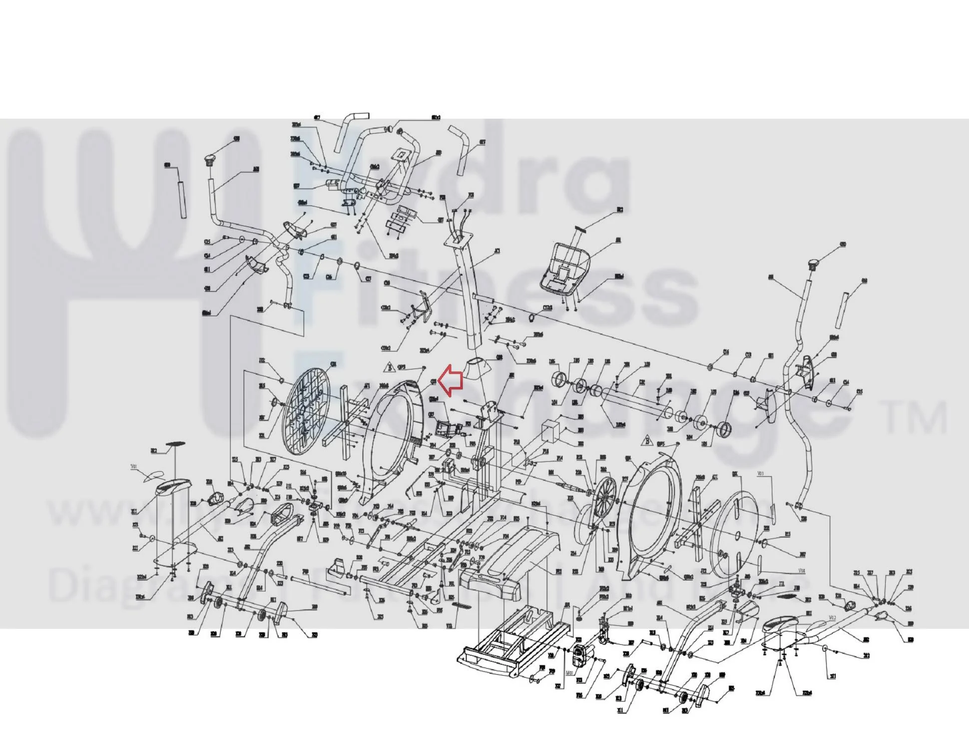 Horizon E901 EP230D EP230B EP230C EP230 E1201 EP226 EP226B EP226D EP226C Elliptical Left Cover 1000092144 - Image 2