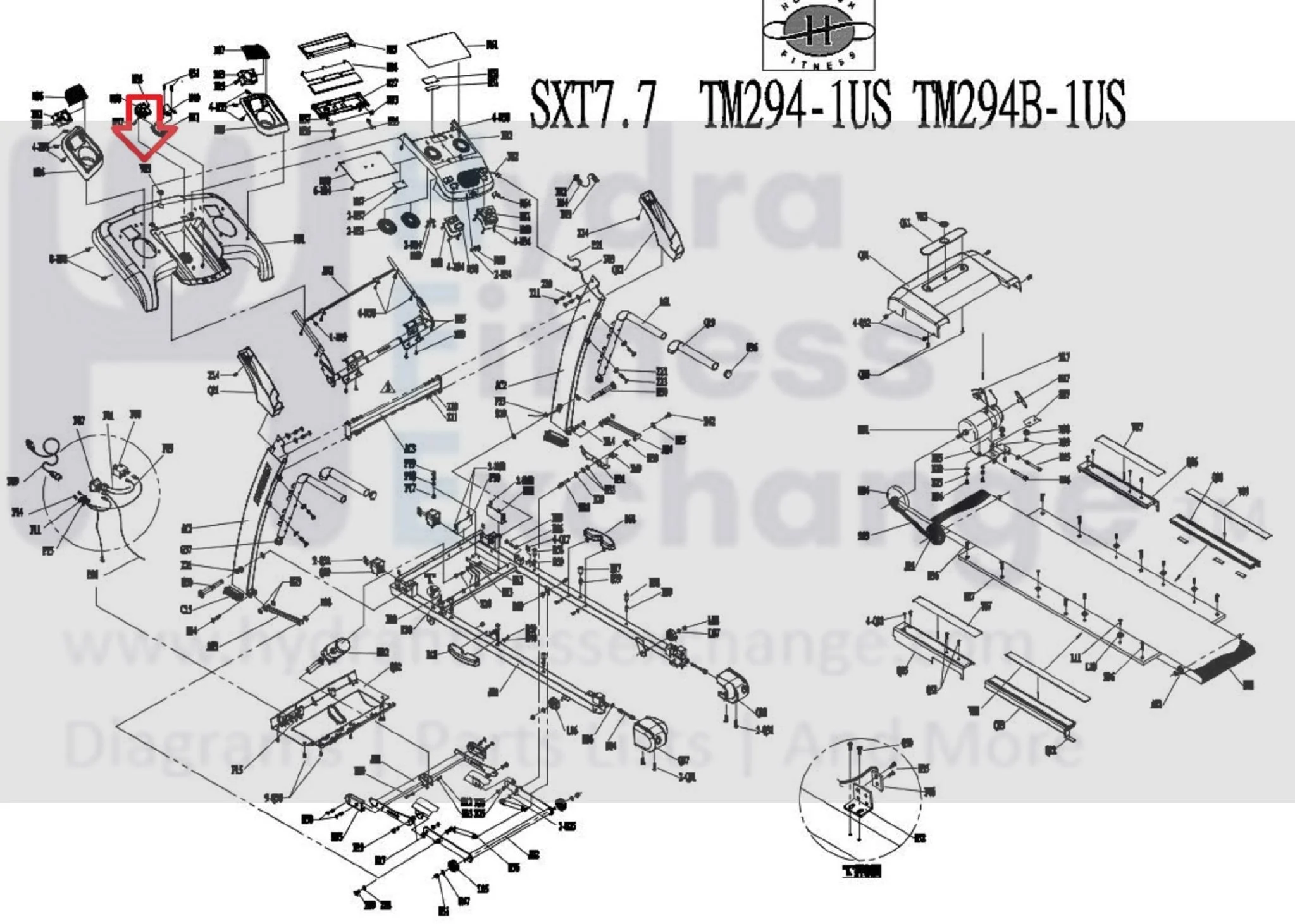 Horizon Fitness 30727 - Tm294b Treadmill Faceplate Decal 061683-ax - Image 3