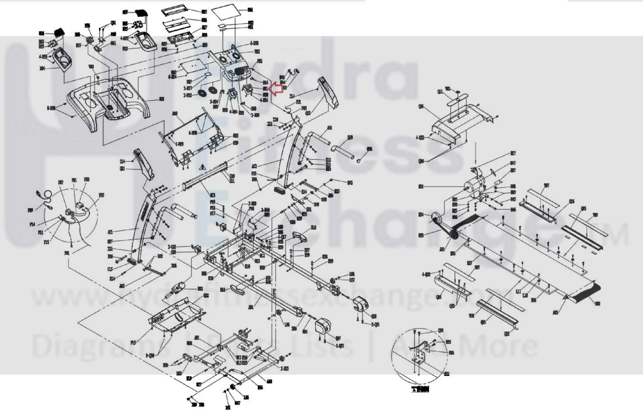 Horizon Fitness 30727 - Tm294b Treadmill Right Overlay 076758 - Image 3
