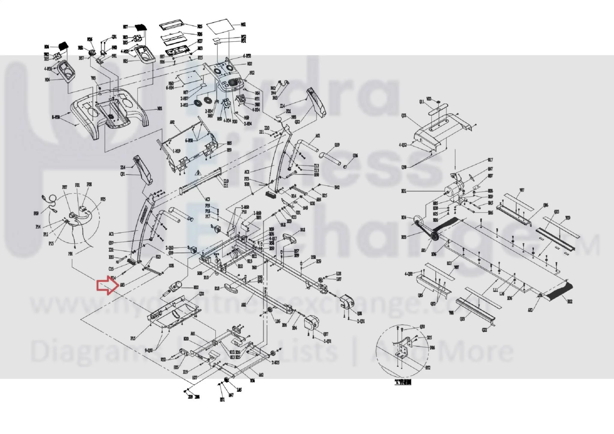 Horizon Fitness 30727 Treadmill Left Connecting Tube Set 079716 - Image 3