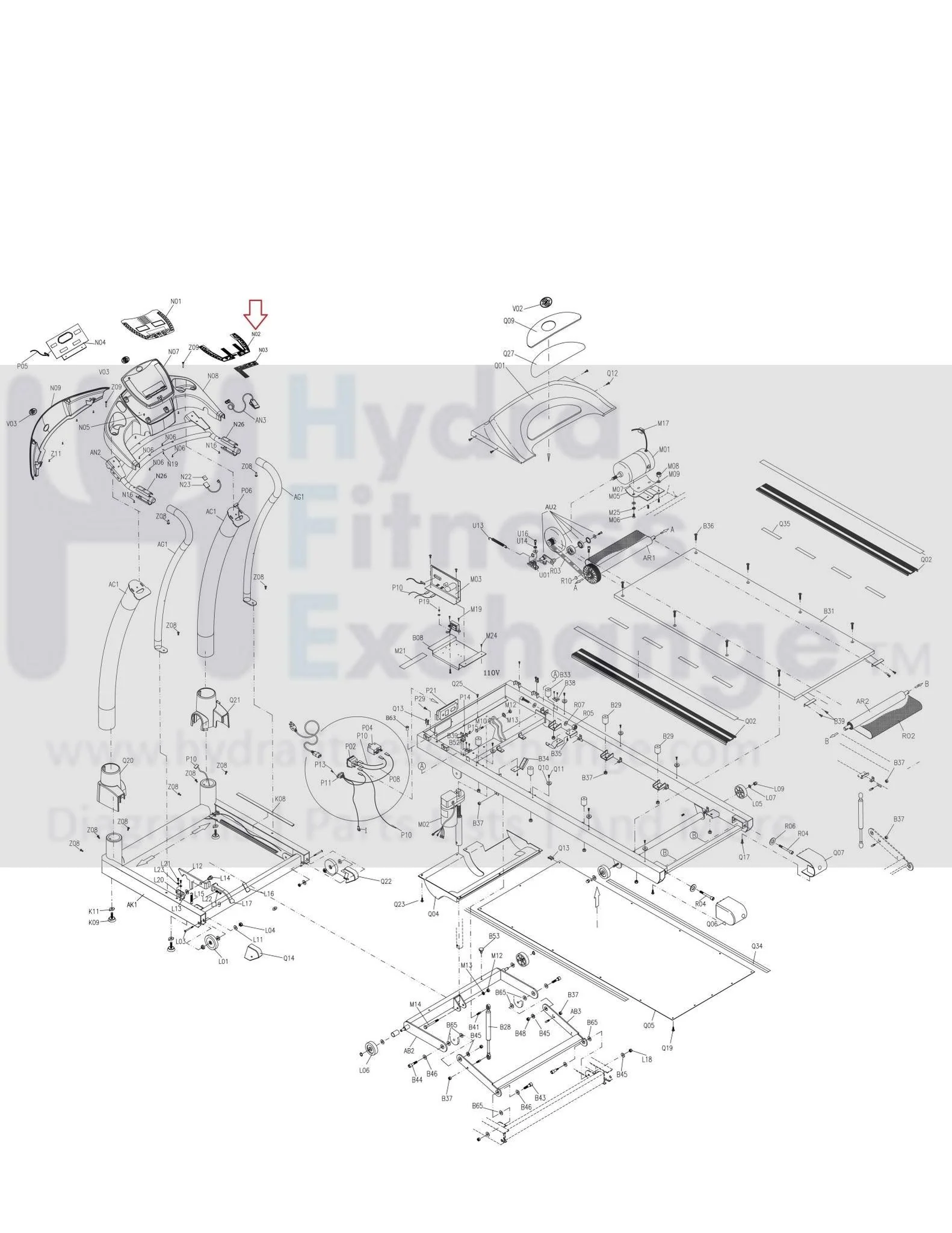 Horizon Fitness 4.1T TM136 Treadmill Membrane Key Speed Elevation 003186-B - Image 3
