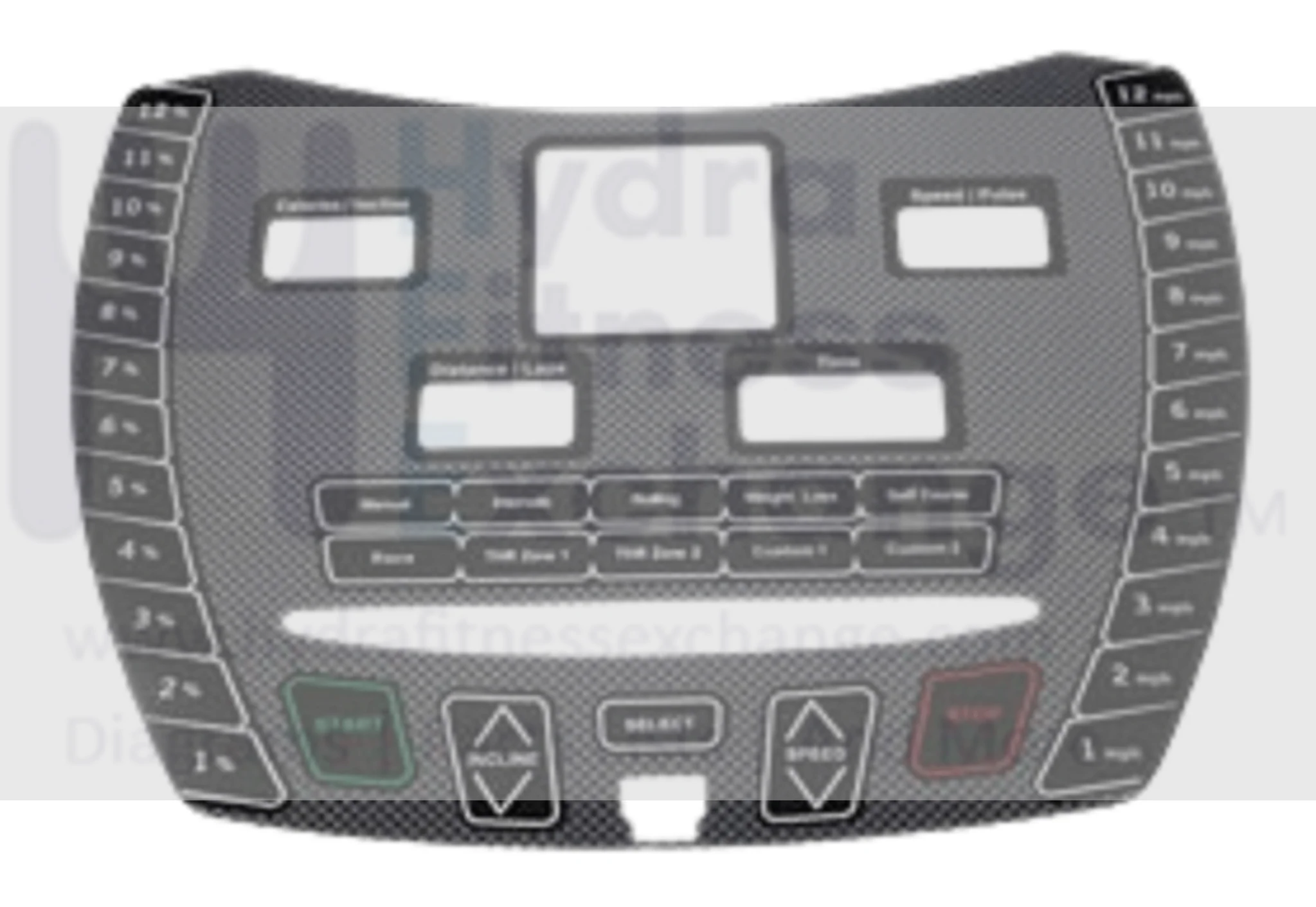 Horizon Fitness 5.1T - TM137 Treadmill Overlay Console Face 002994-A