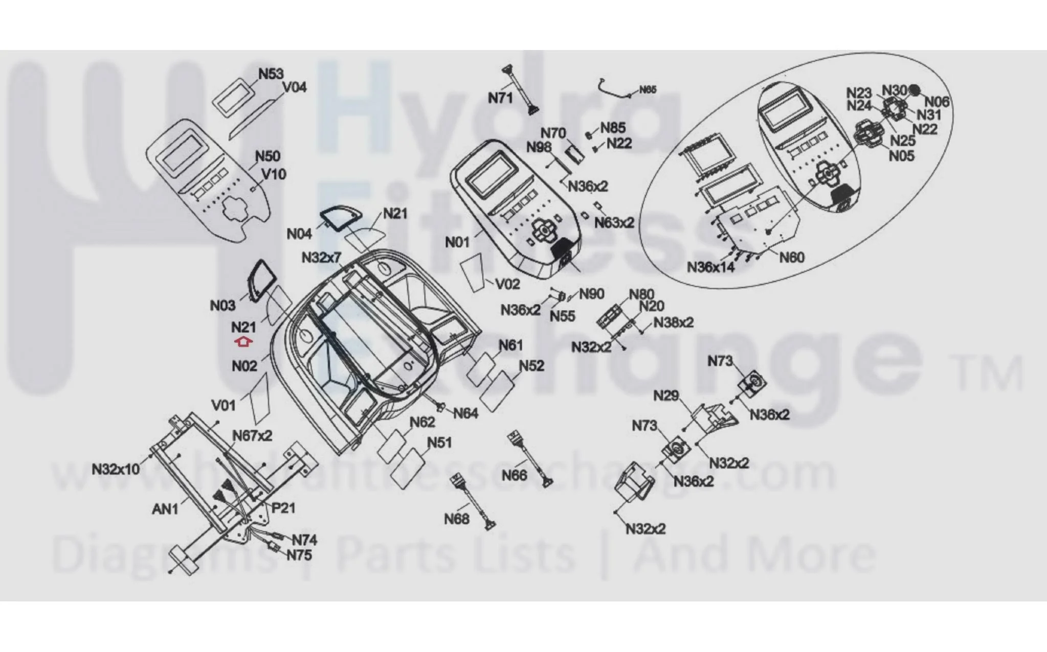 Horizon Fitness 7.0AT-04  TM1021  PTM1021 Treadmill Speaker Net Fabric 1000466884 - Image 2