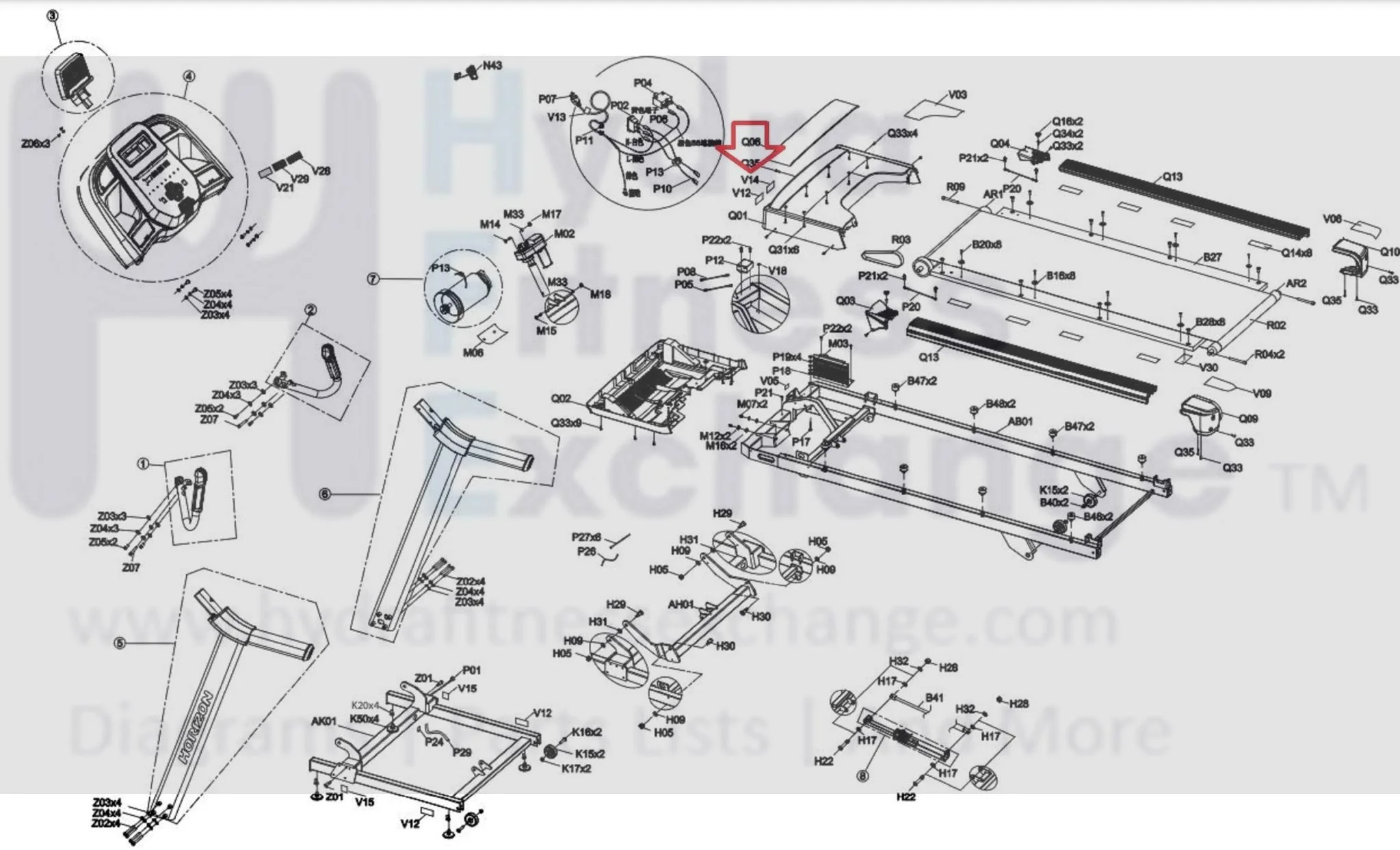 Horizon Fitness 7.0AT-04 - TM1021 - PTM1021 Treadmill Voltage Decal 005956-00 - Image 2