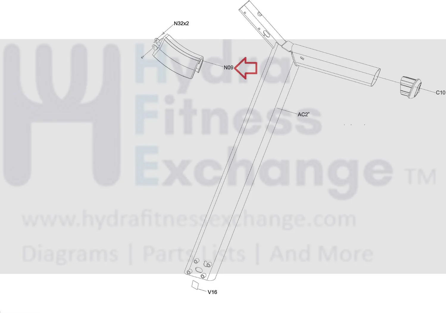 Horizon Fitness Treadmill Right Console Mast Cover 1000461878 - Image 2