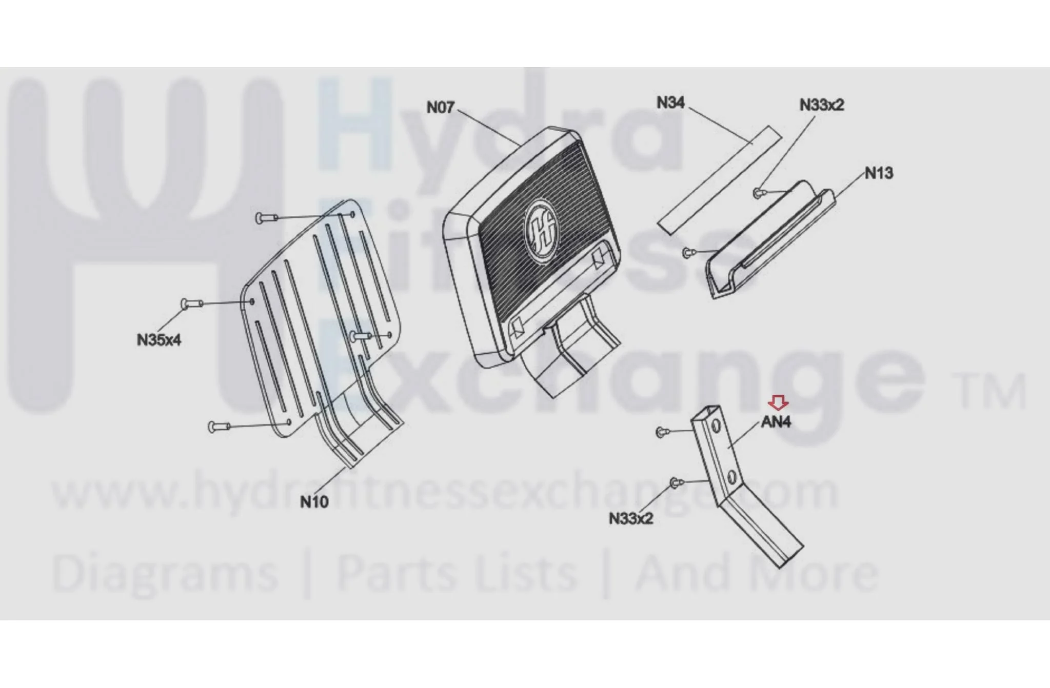 Horizon Fitness Treadmill Console Support Rack 1000461891 - Image 2
