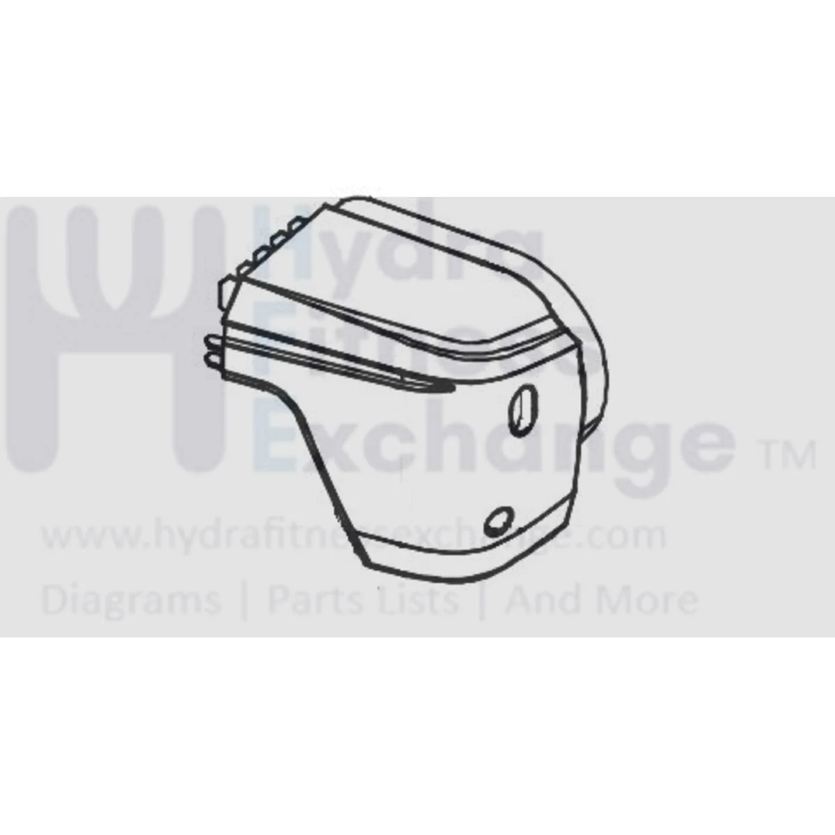 Horizon Fitness TM1021 Treadmill Left Rear End Cap 1000337820