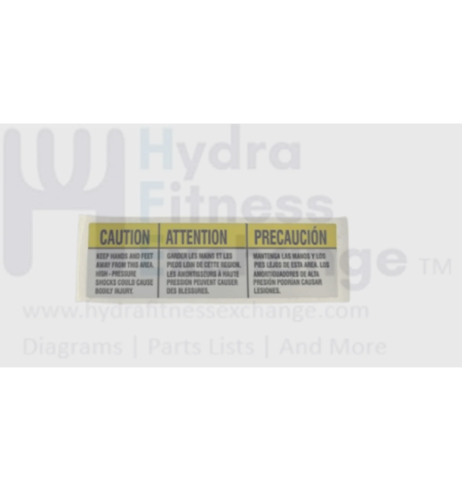 Horizon Fitness 7.0ATt-04 - Tm1021 Treadmill Power Core Warning Label 1000203515