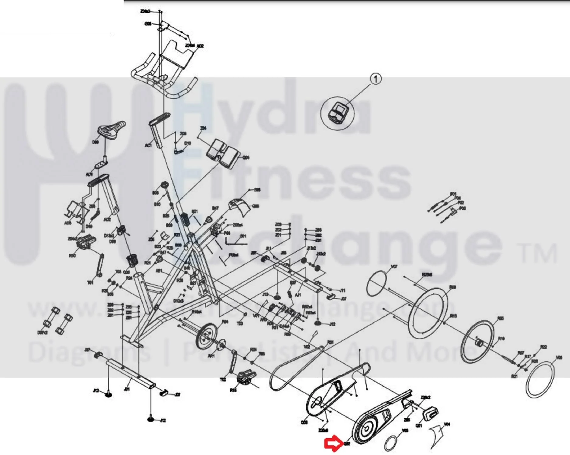 Horizon Fitness 7.0IC - FC50 - 2021 Stationary Bike Exreawork Side Cover with Screen Print 1000468808 - Image 2