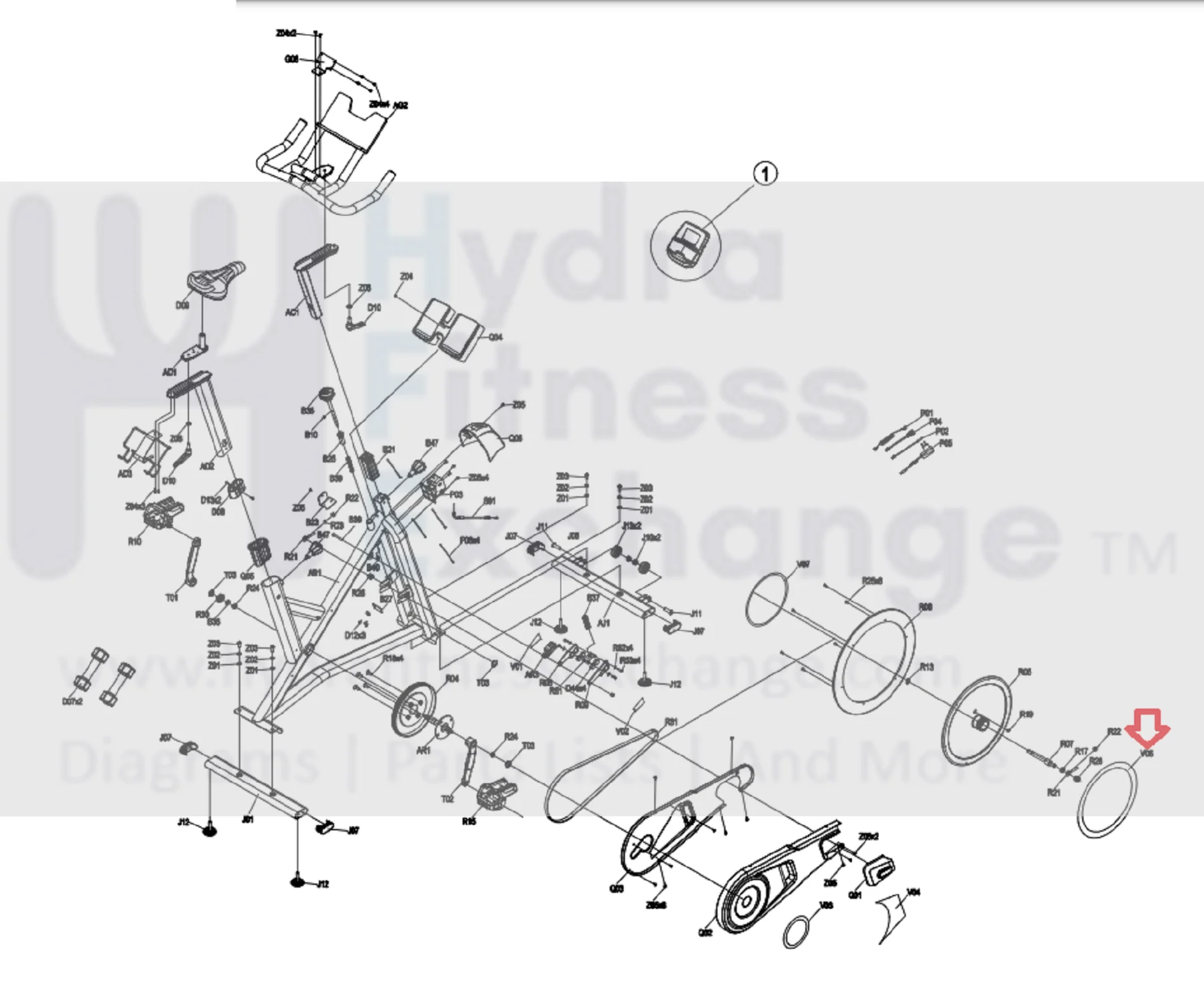 Horizon Fitness 7.0IC - FC50 - 2021 Stationary Bike Flywheel Blue Pop Sticker F326xF296 1000466922 - Image 2