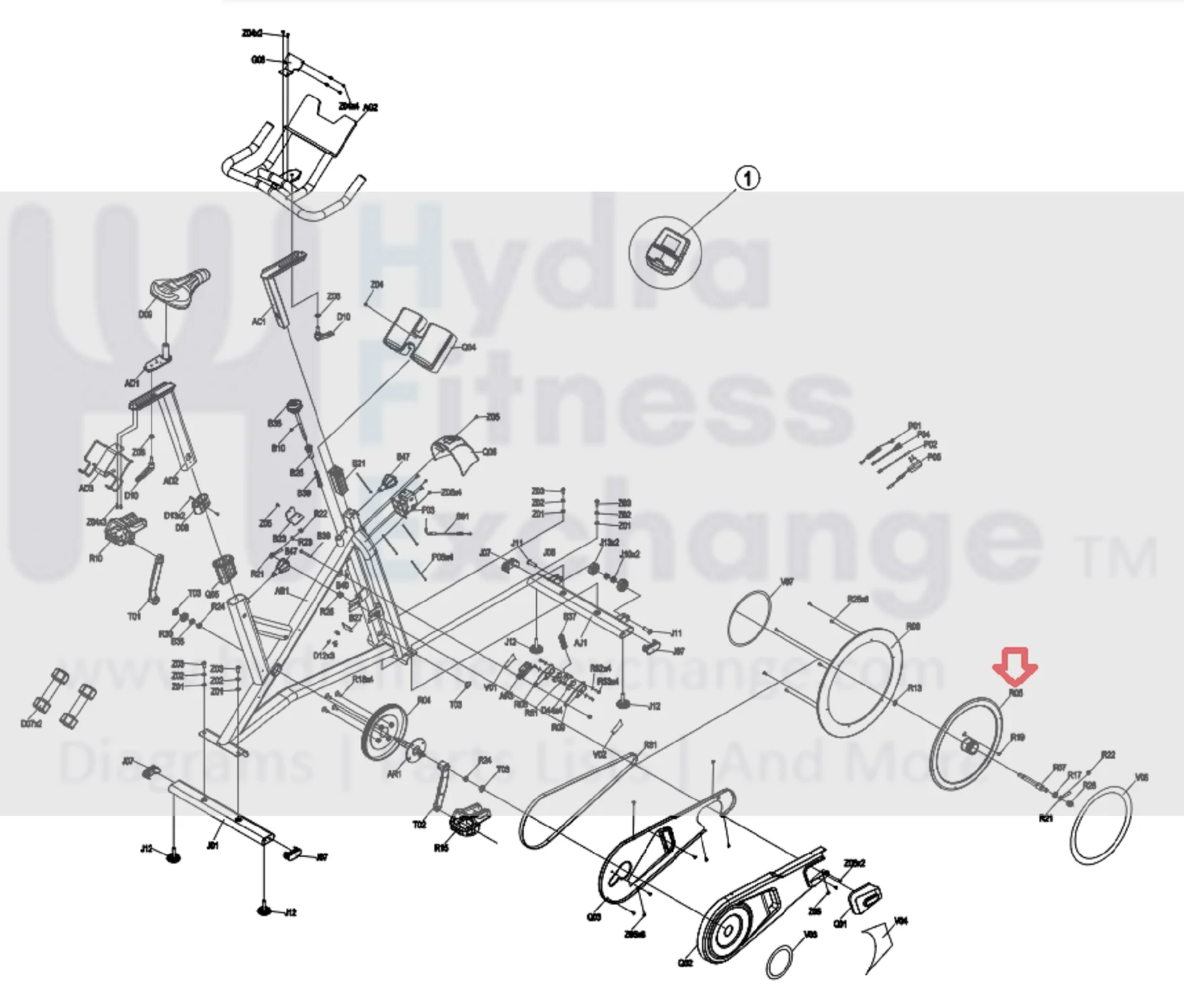 Horizon Fitness 7.0IC - FC50 C101 - FC51 Stationary Bike Flywheel Assembly 1000472246 - Image 2