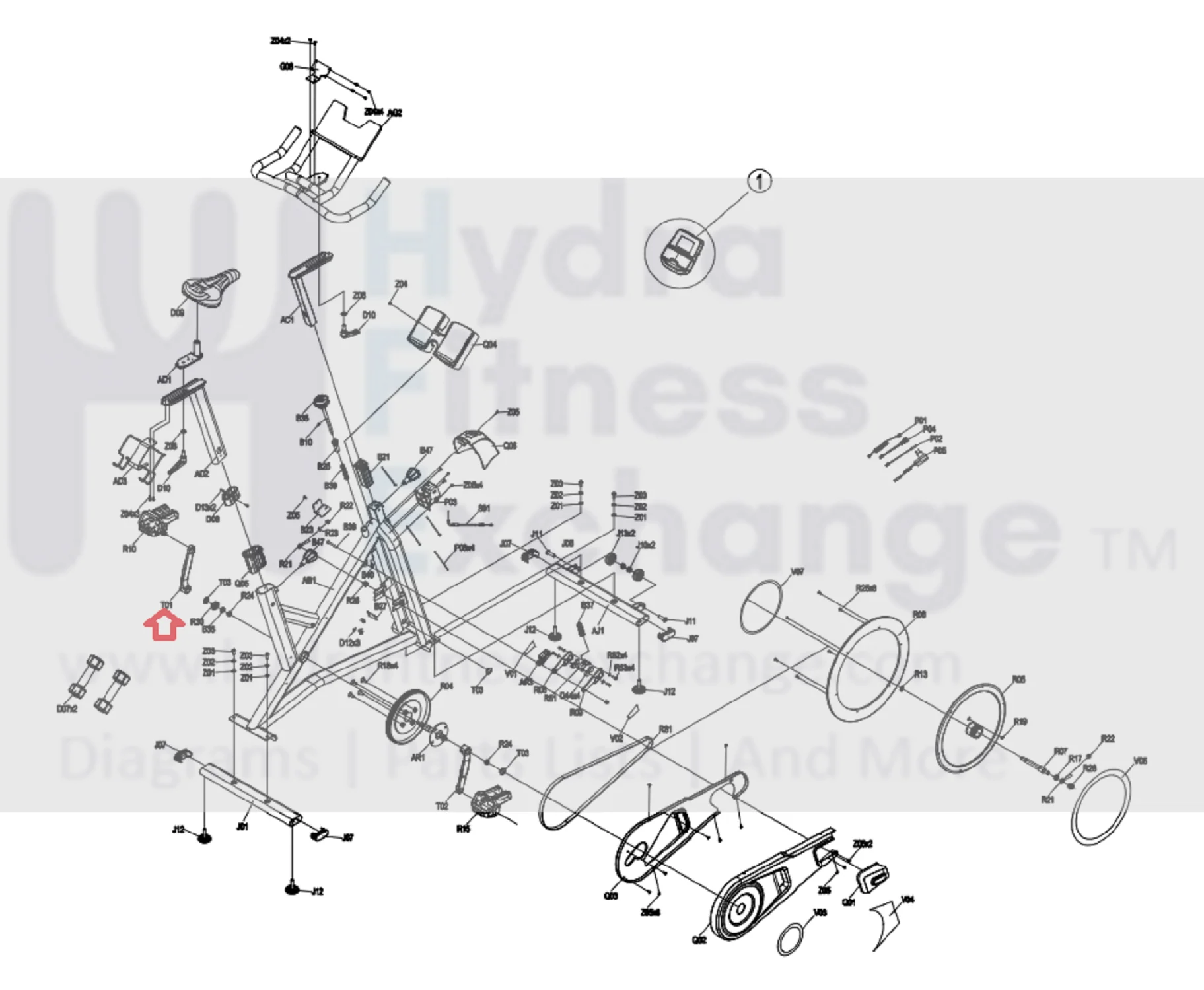 Horizon Fitness FC50 FC51 Stationary Bike Left Crank Arm 170mm 1000466334 - Image 2