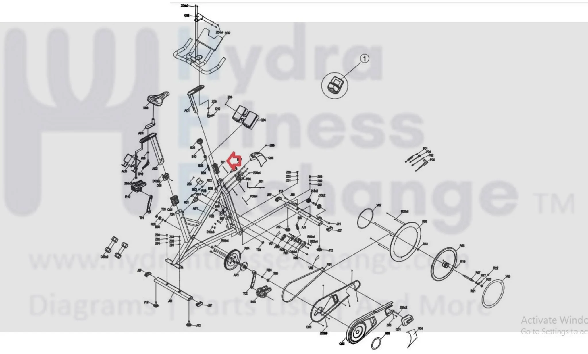 Horizon Fitness 7.0IC - FC50 C101 - FC51 Stationary Bike Console Mast Plastic Liner 1000466257 - Image 2