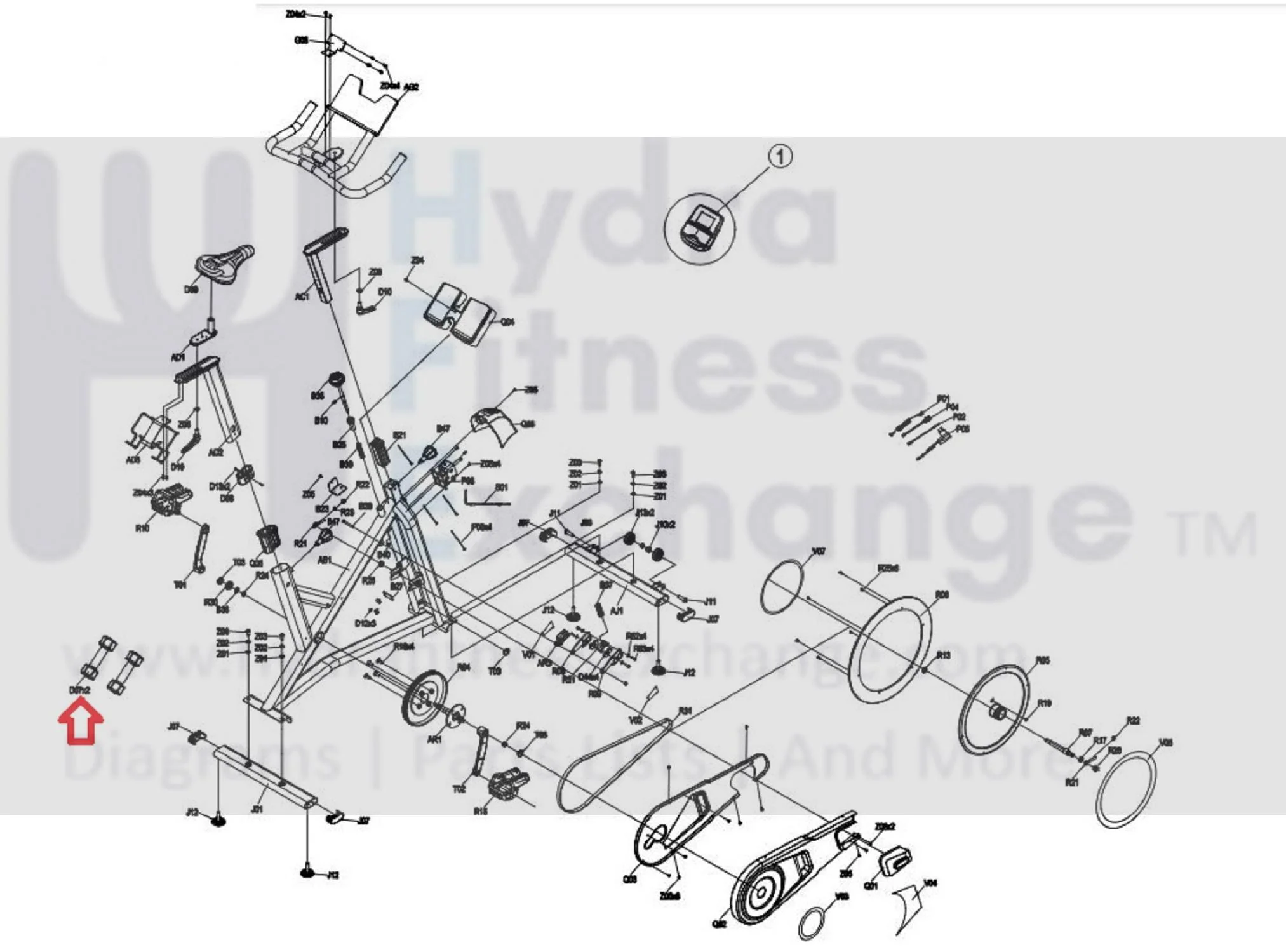 Horizon Fitness 7.0IC - FC50 Stationary Bike Dumbbell 1000466781 - Image 2