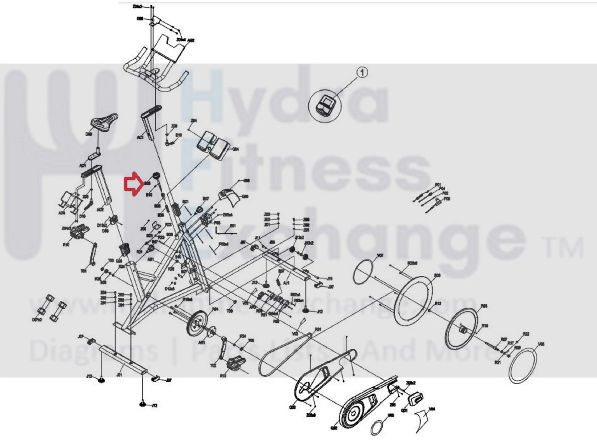 Horizon Fitness 7.0IC - FC50 C101 - FC51 Stationary Bike Resistance Tension Knob 1000466855 - Image 2
